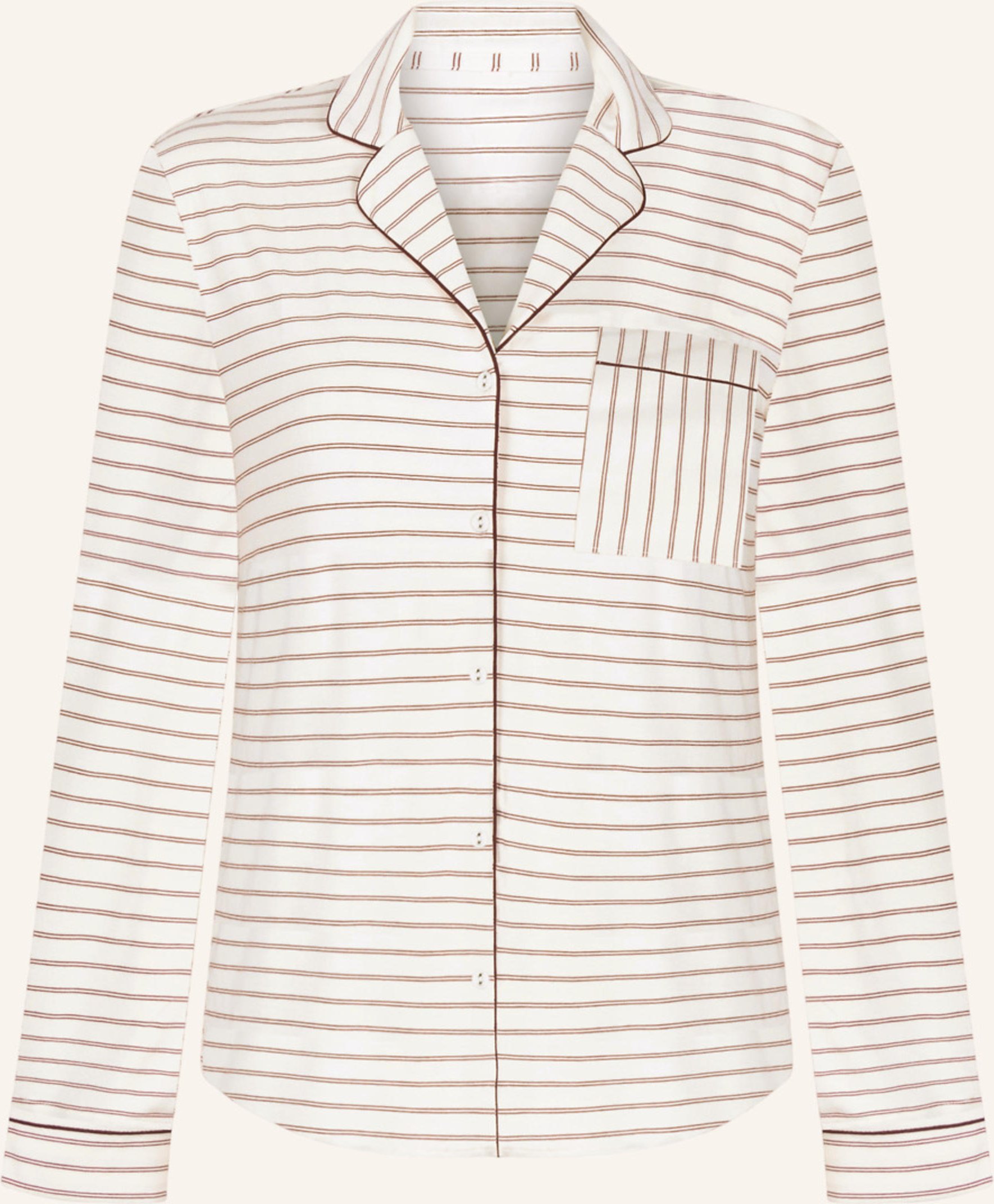 Hunkemöller Pyjama-Jacke Jersey Essential weiss