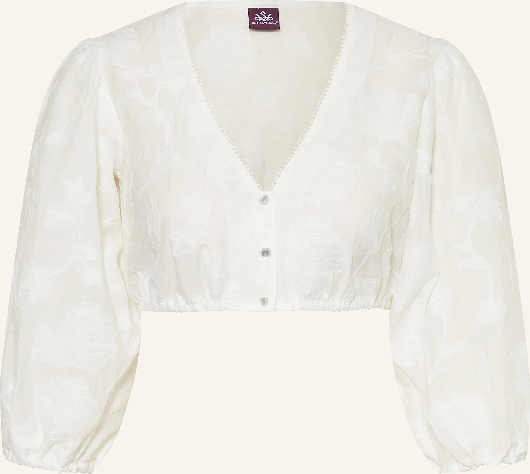 Spieth & Wensky Dirndlbluse Gismara Mit 3/4-Arm weiss