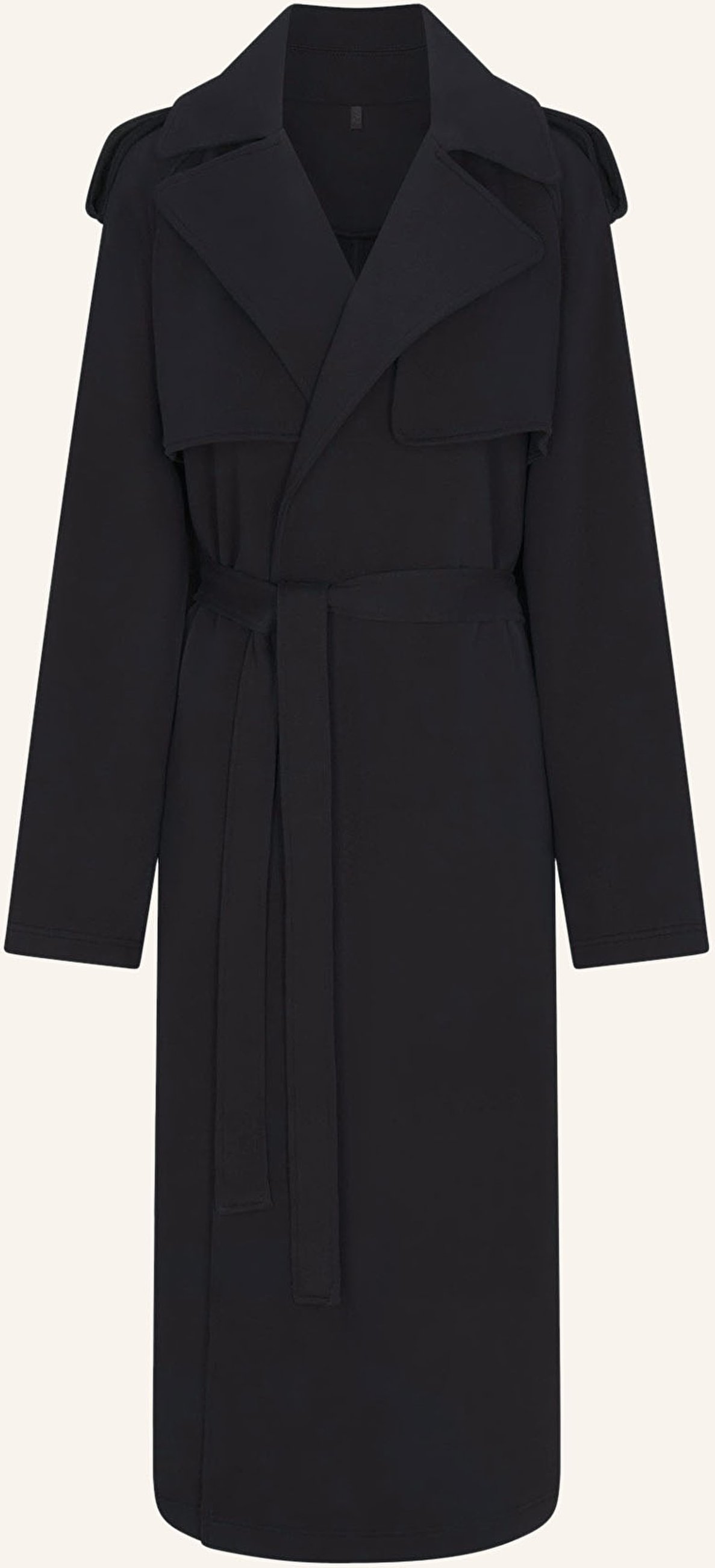Skims Trenchcoat Boyfriend Fleece schwarz