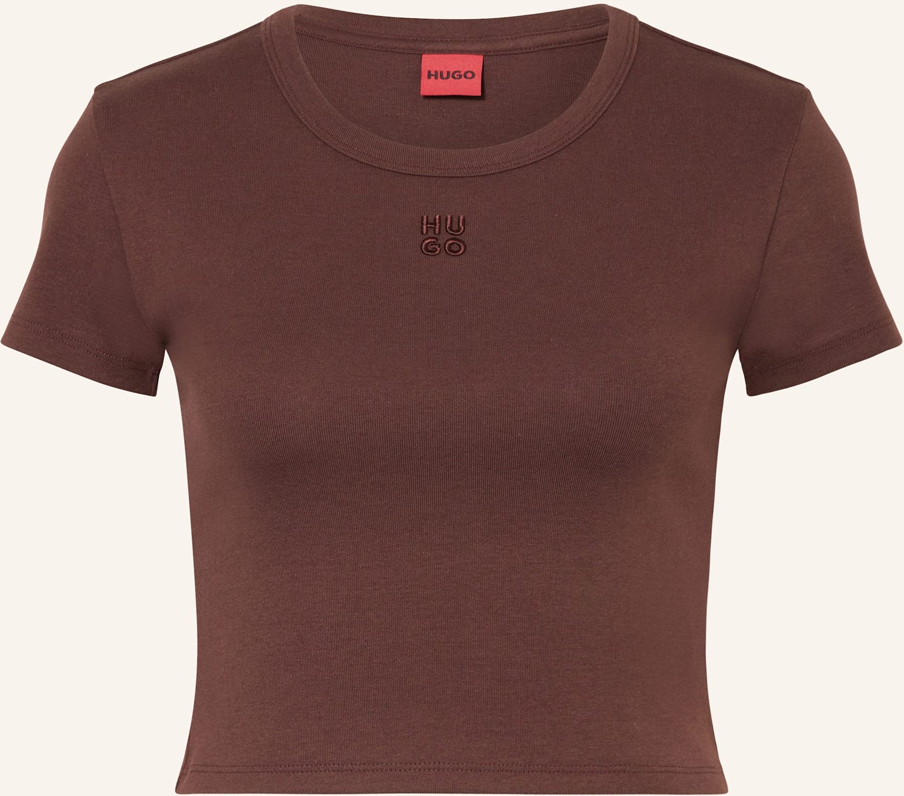 Hugo Cropped-Shirt Delanor braun