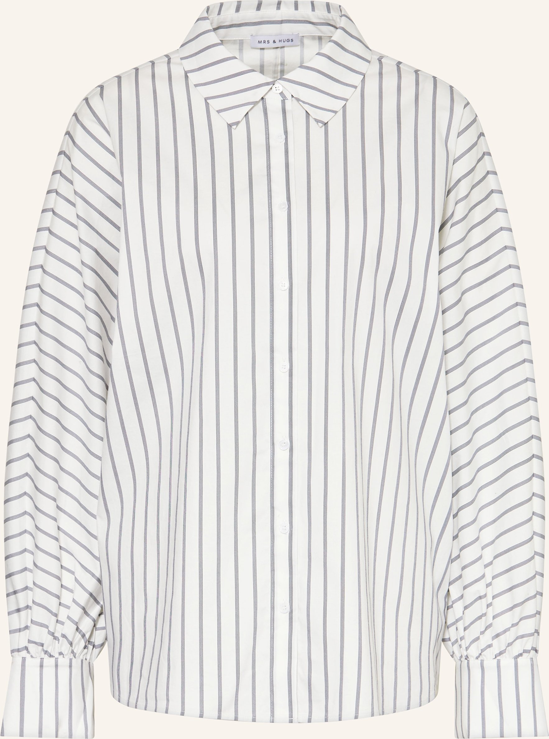 Mrs & Hugs Oversized-Hemdbluse weiss