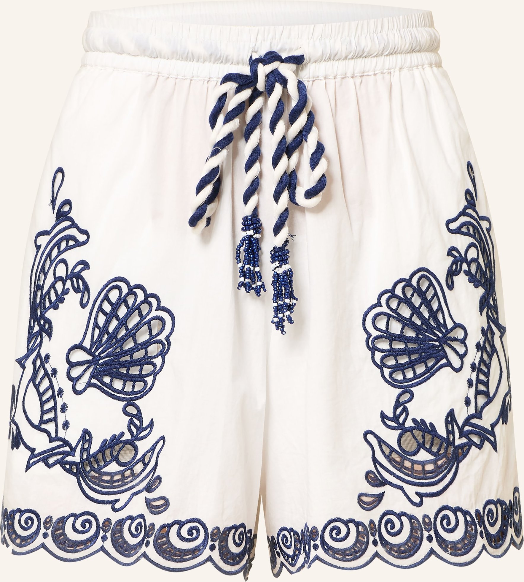 Farm Rio Shorts Garden Tiles Mit Lochspitze blau