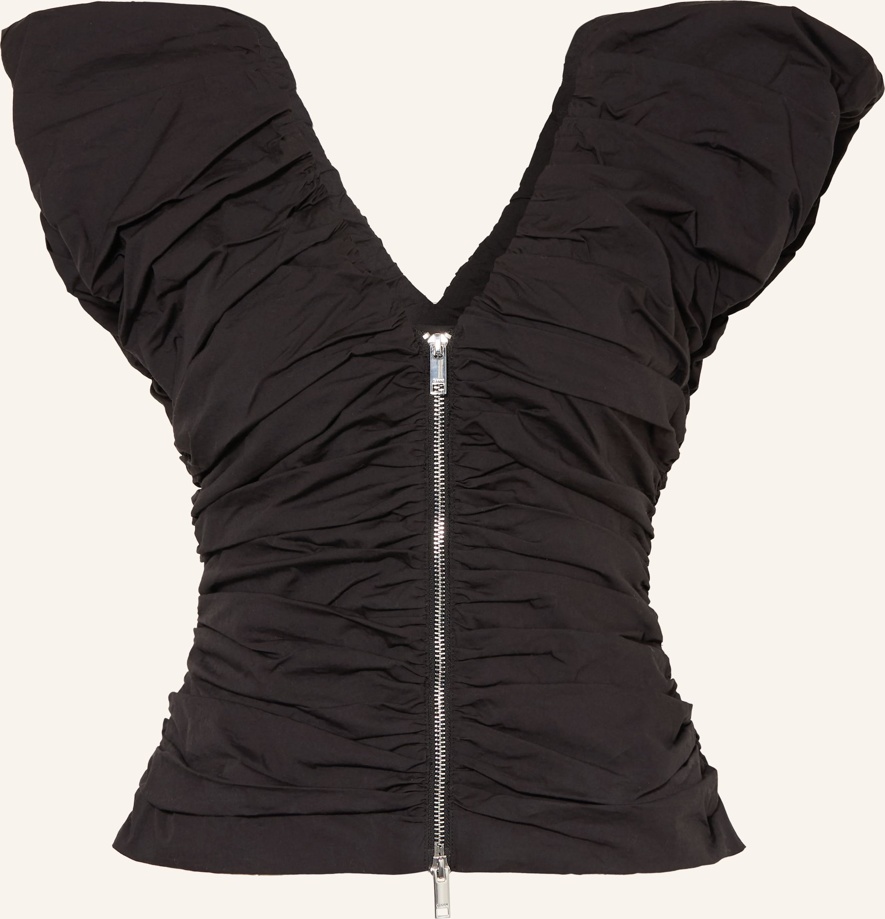 Ganni Blusentop schwarz