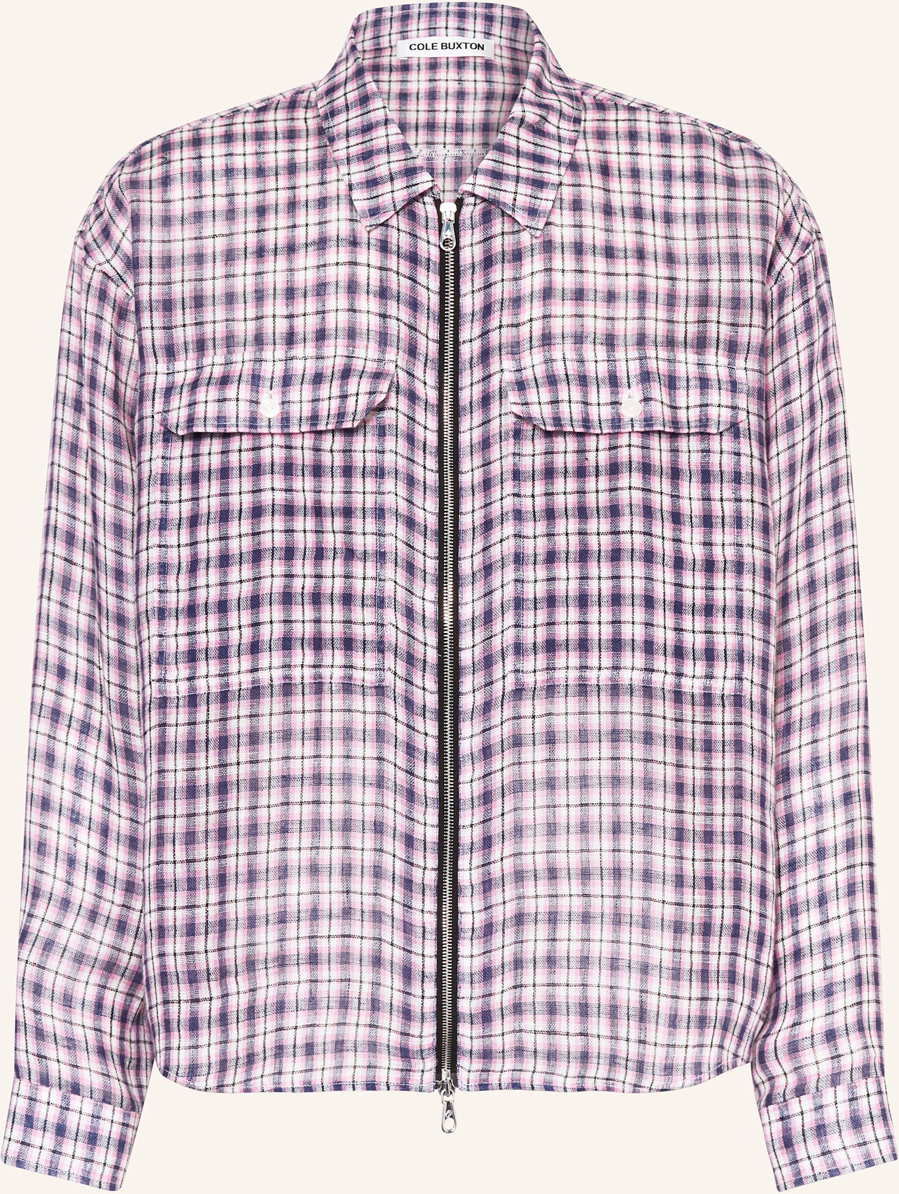 Cole Buxton Overshirt Aus Leinen pink