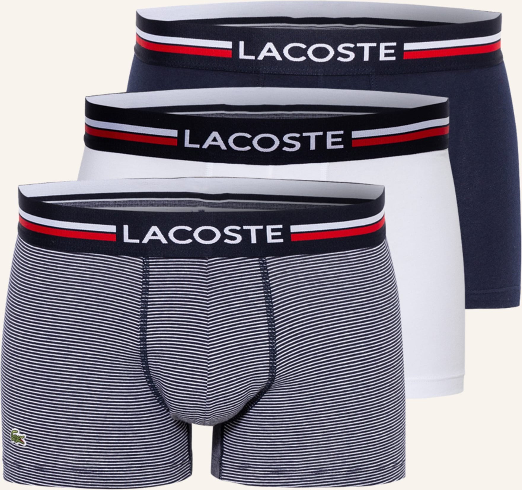 Thumbnail - Lacoste 3er-Pack Boxershorts blau