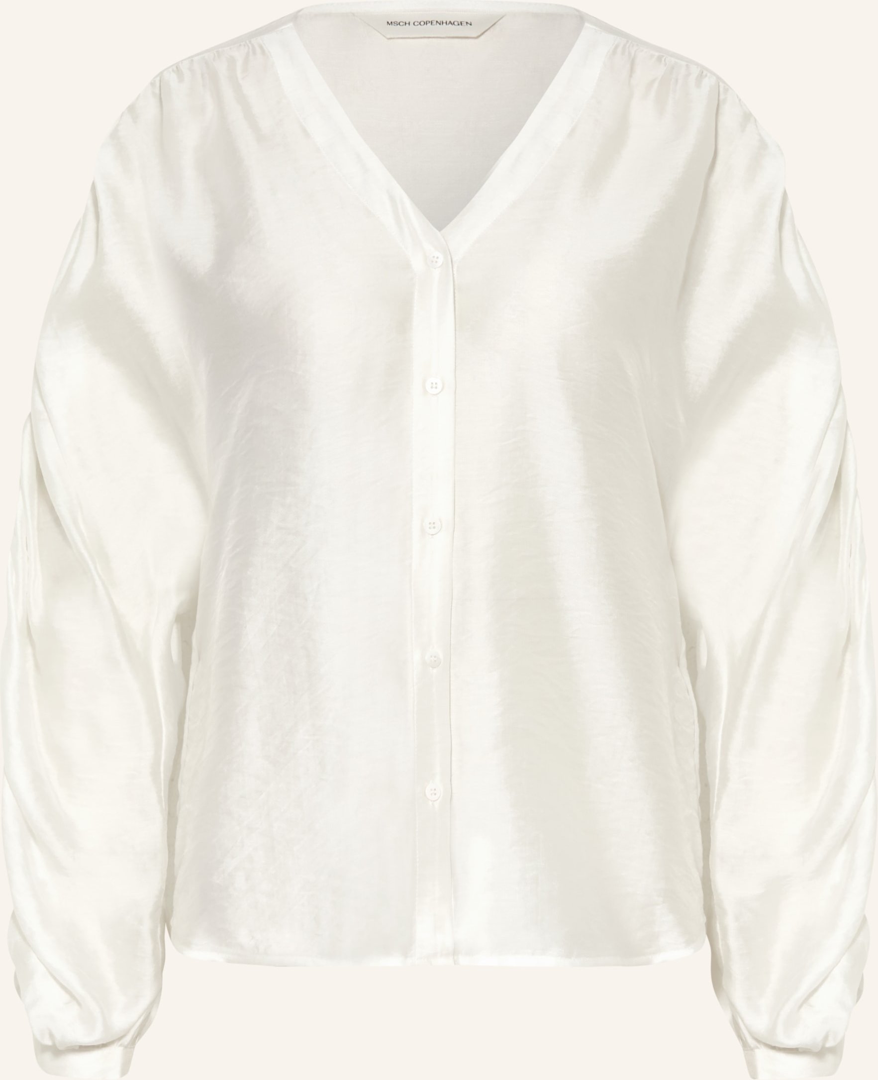 Msch Copenhagen Satinbluse Maschramona Rikkelia weiss
