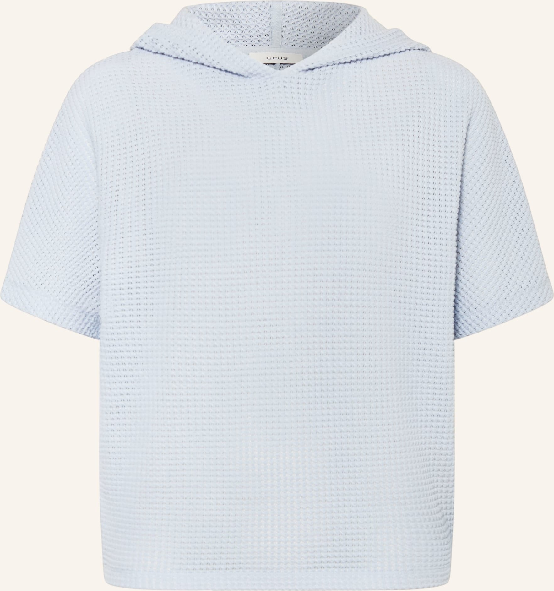 Opus Strick-Hoodie Gikaria blau