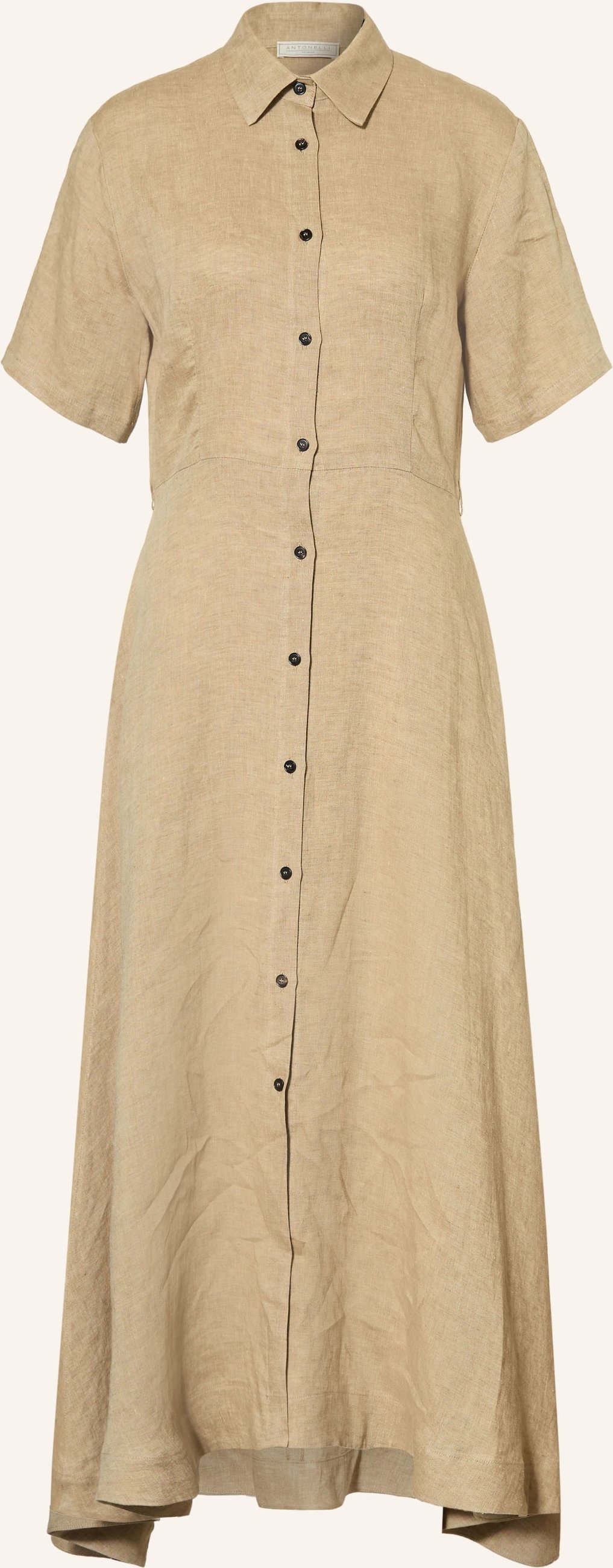 Antonelli Firenze Hemdblusenkleid Mason Aus Leinen braun