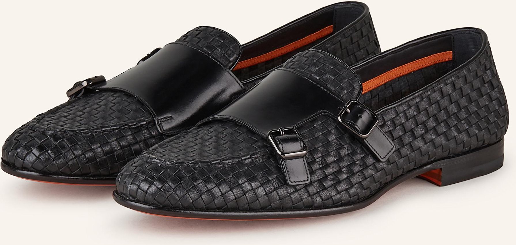Santoni Double-Monks schwarz