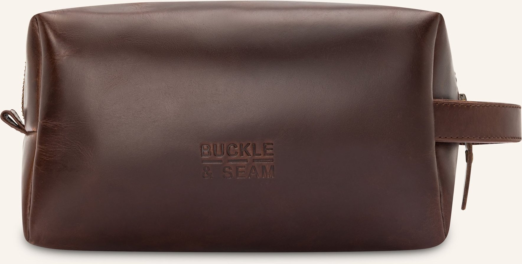 Buckle & Seam Kulturtasche Everest braun