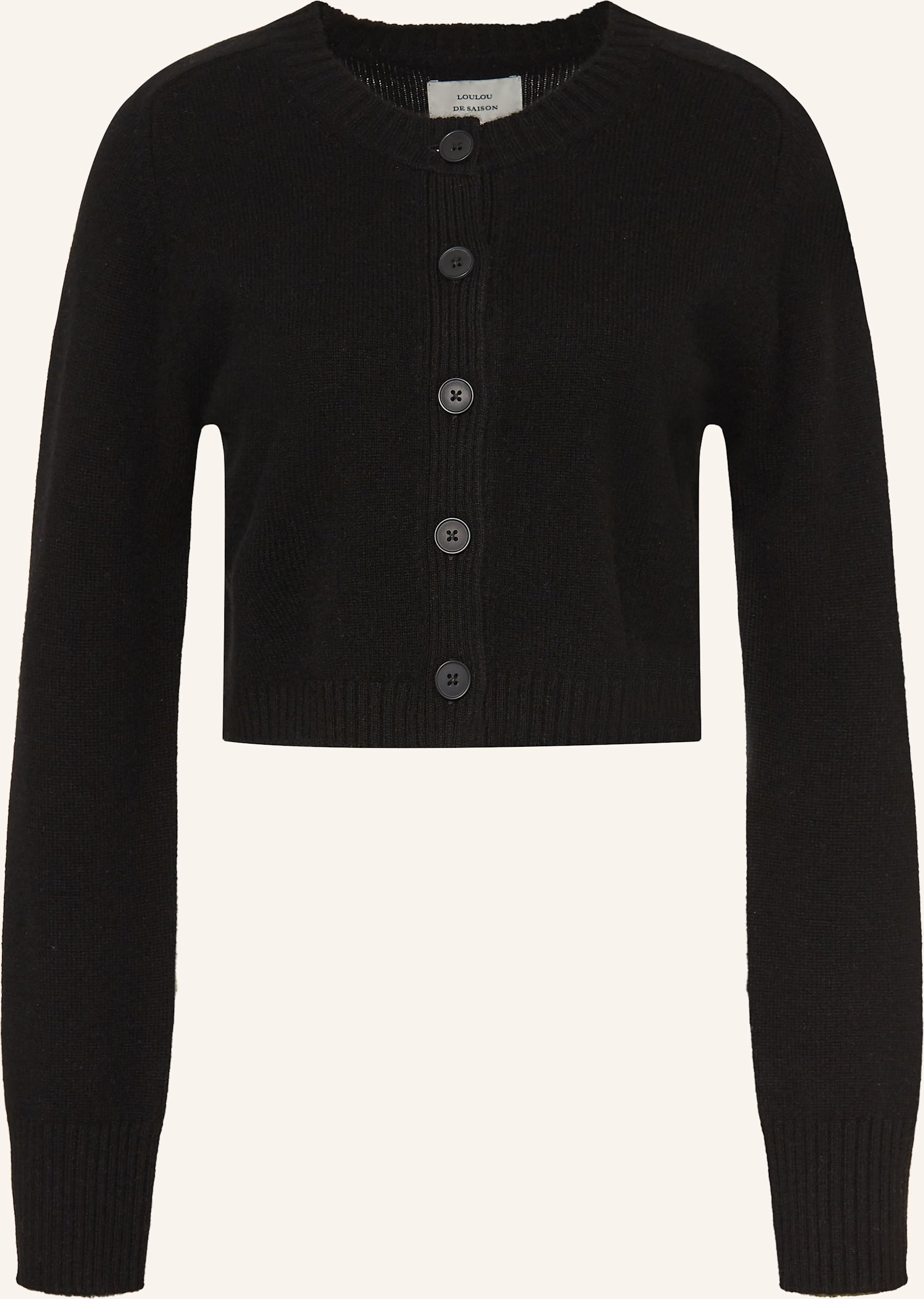 Loulou De Saison Strickjacke Zephir Aus Cashmere schwarz