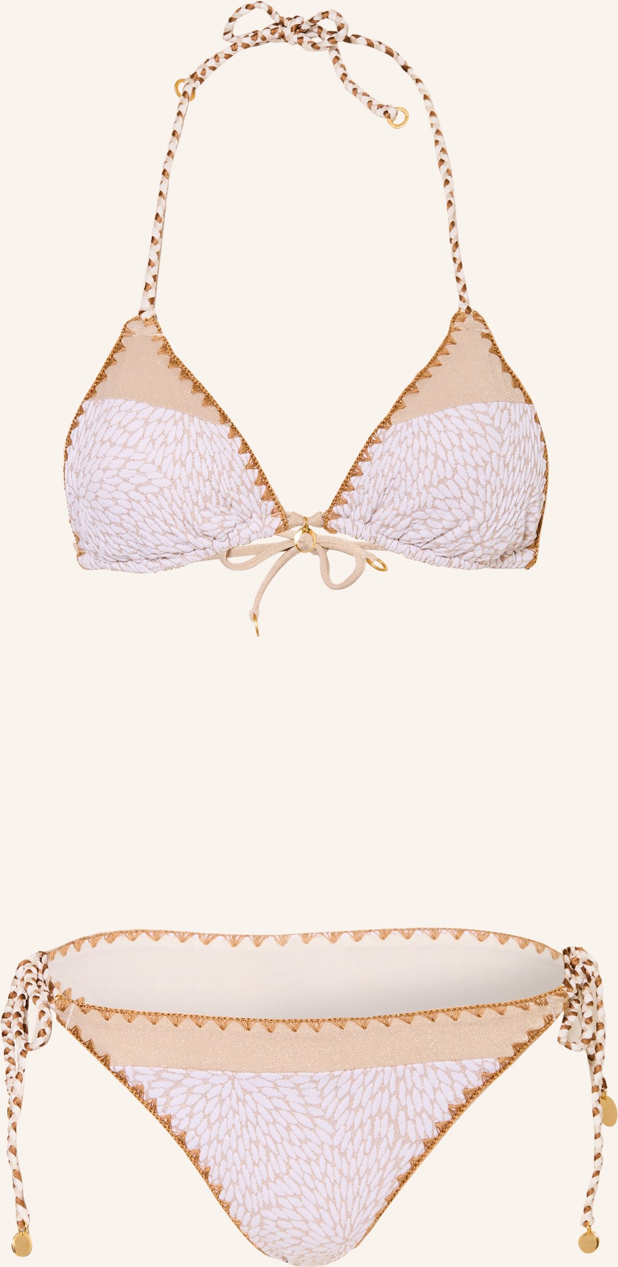 Banana Moon Couture Triangel-Bikini Boscoblika Avel Mit Glitzergarn weiss