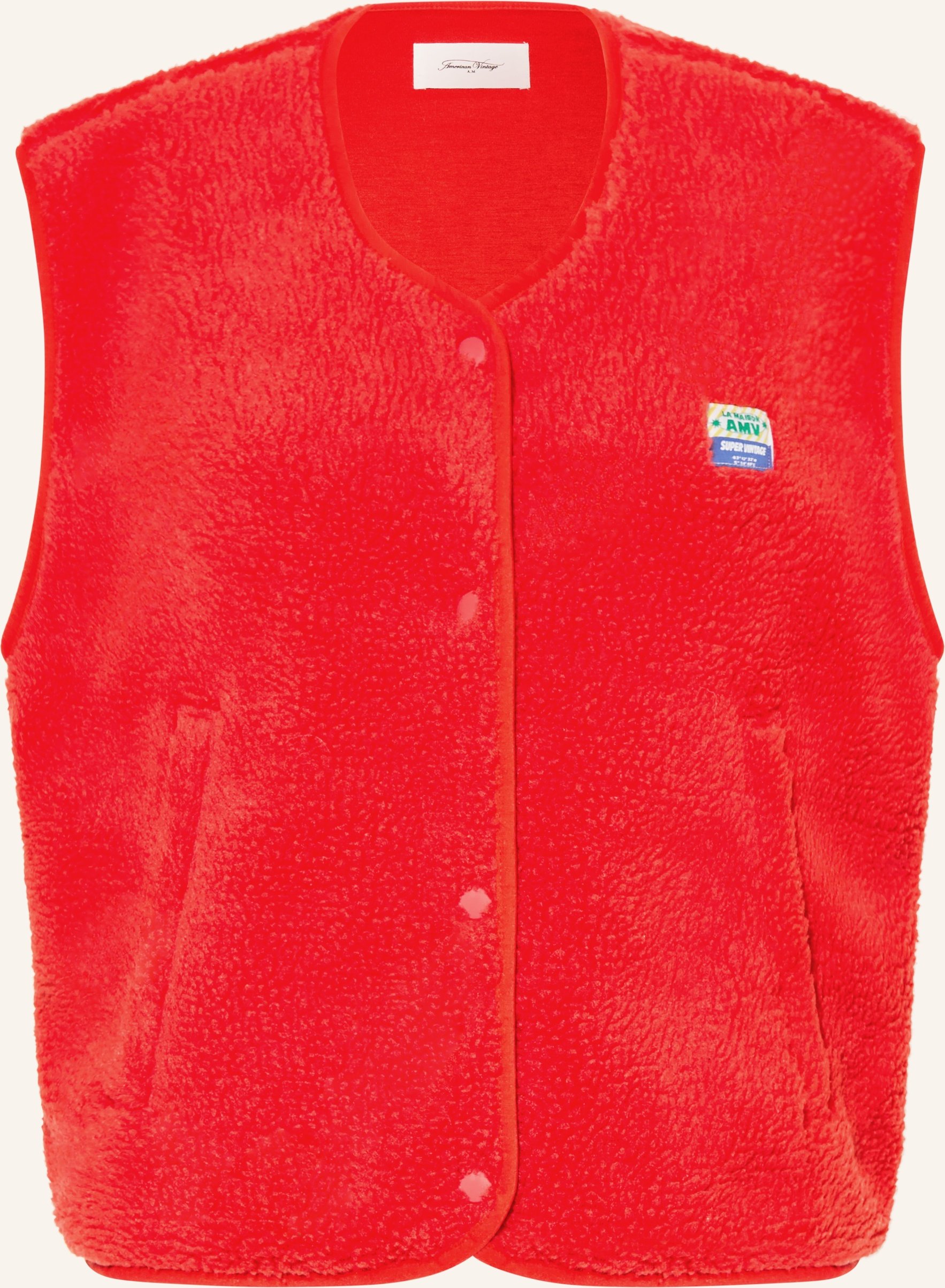 American Vintage Teddyfell-Weste rot