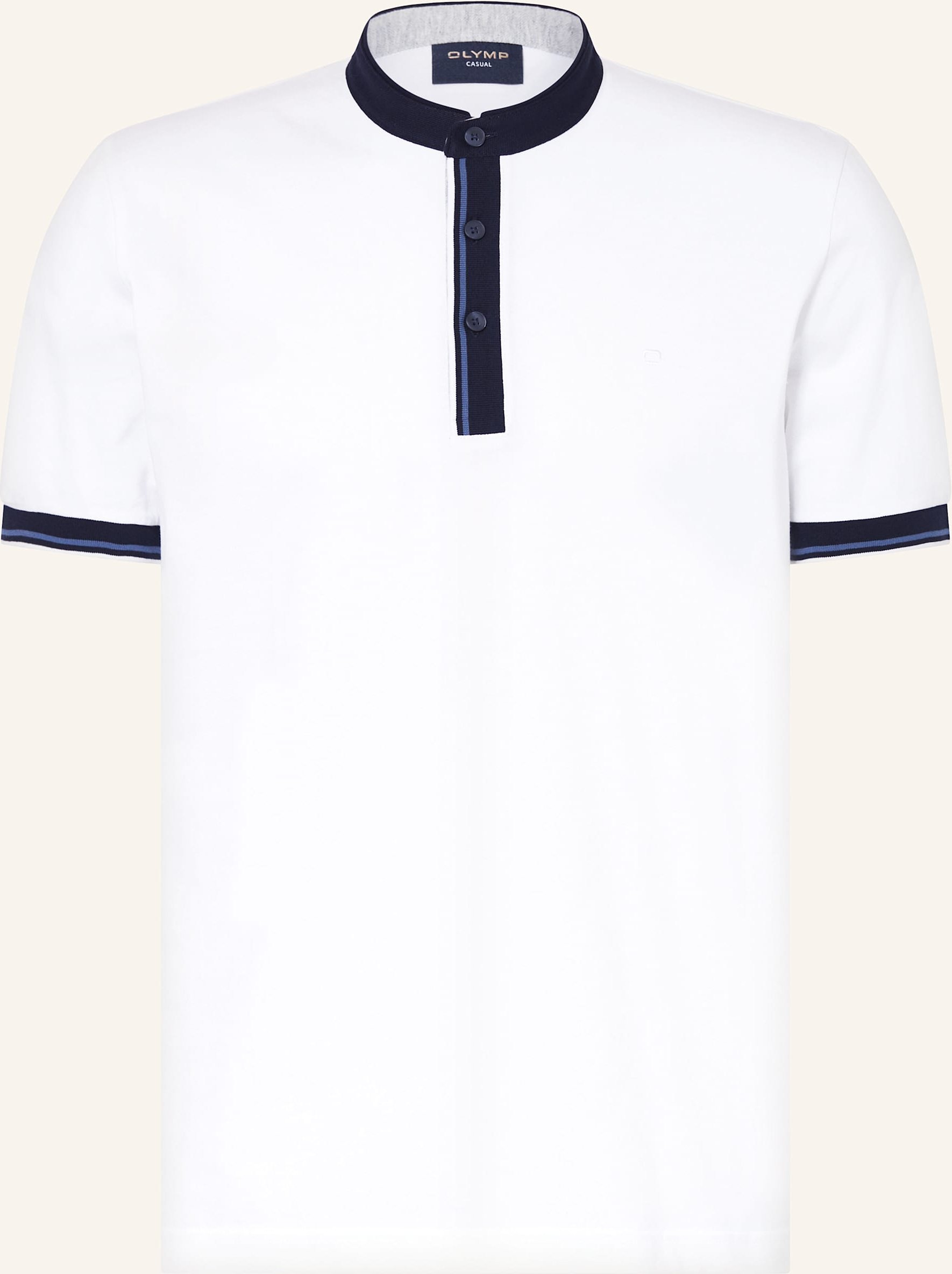 Olymp Piqué-Poloshirt weiss