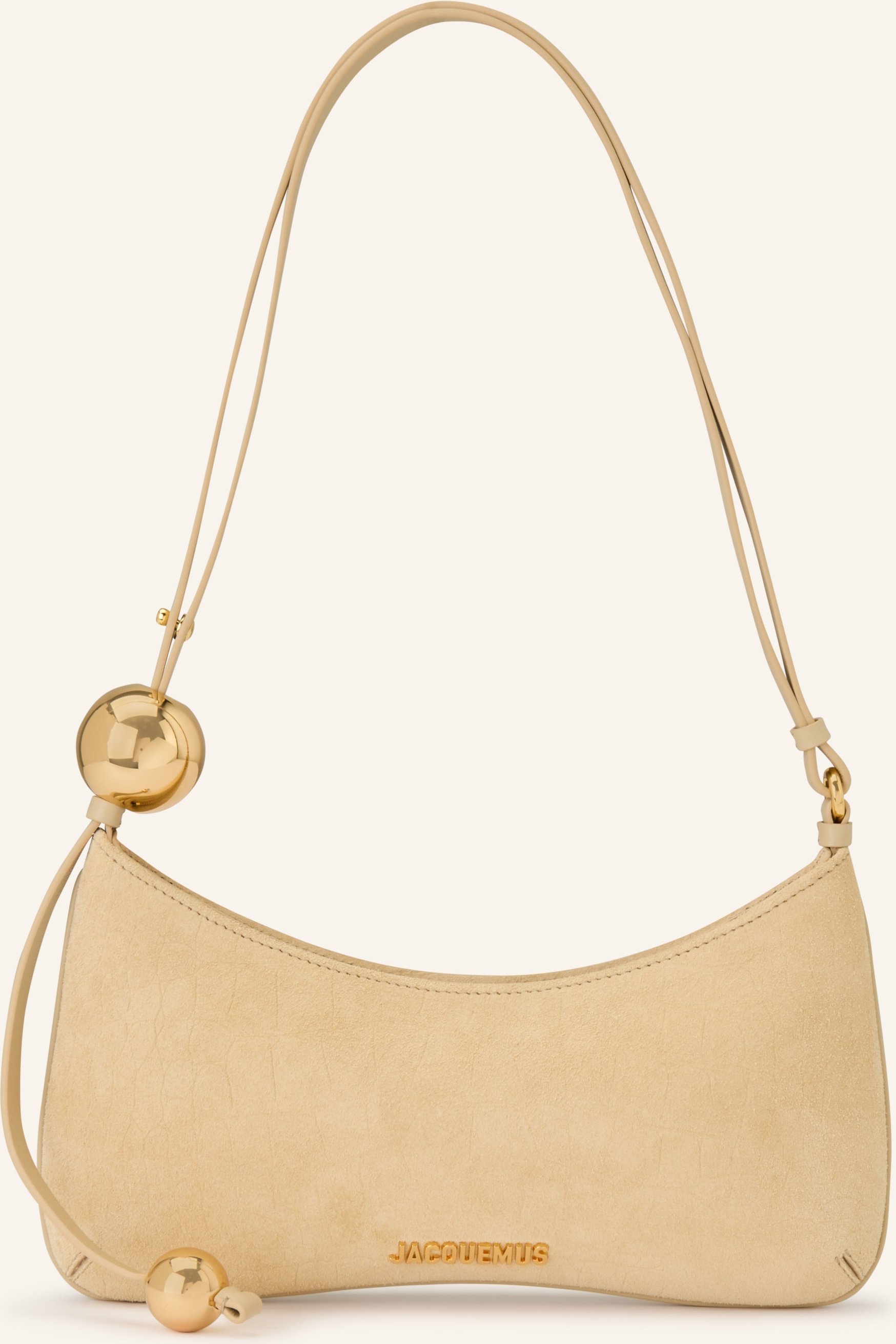 Jacquemus Schultertasche Le Bisou Perle beige