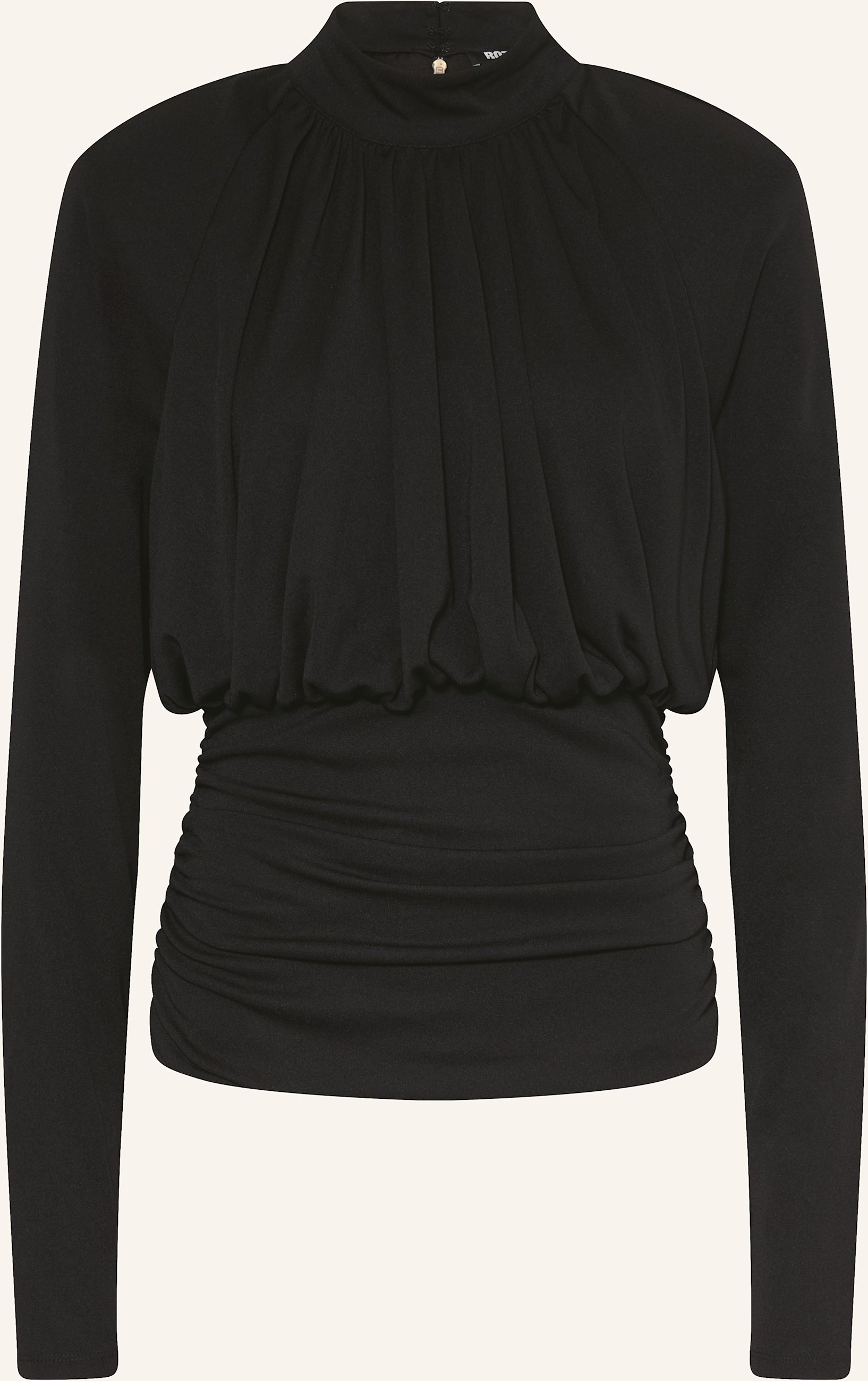 Rotate Blusentop Mit Rüschen schwarz