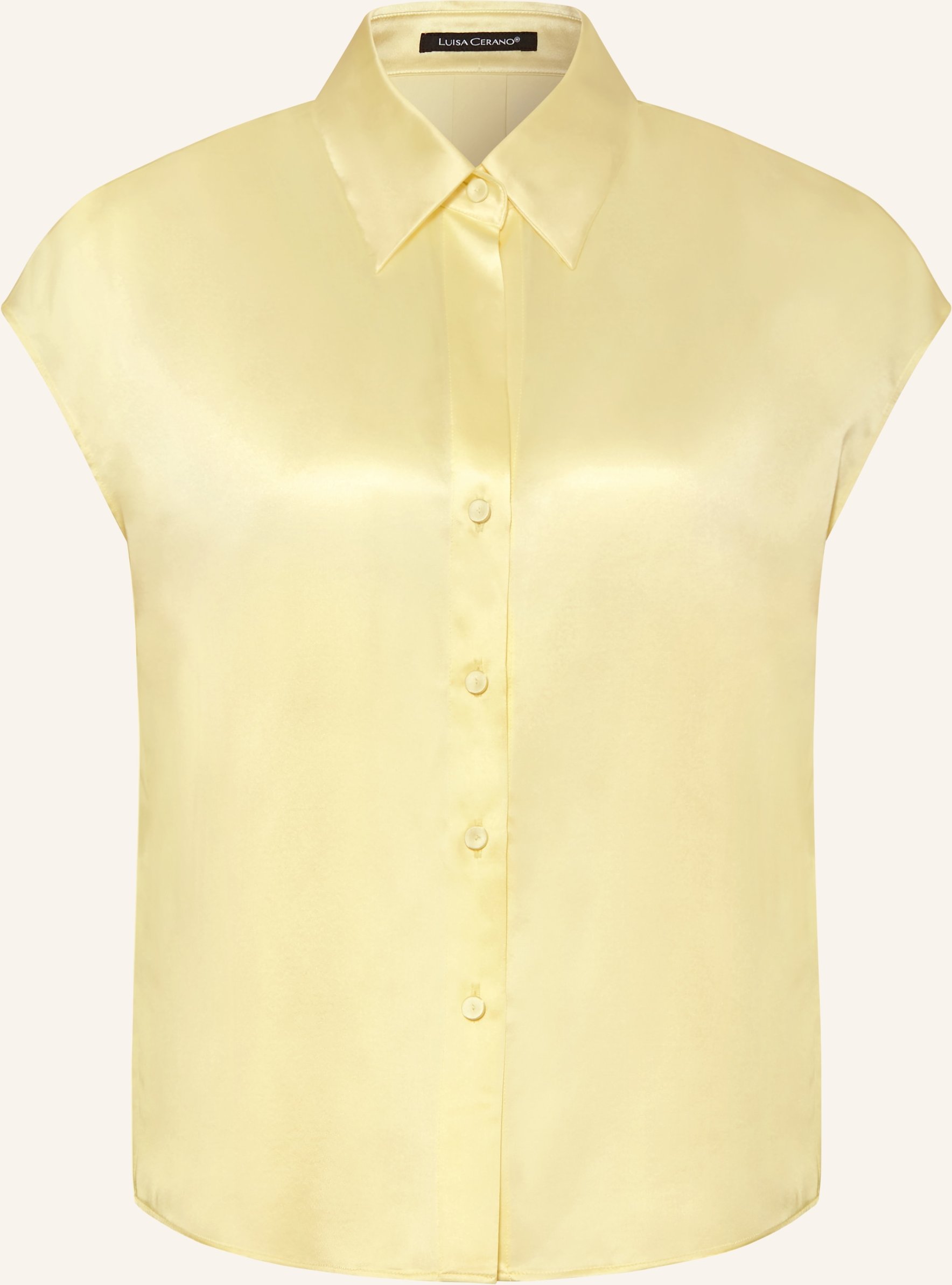 Luisa Cerano Hemdbluse Aus Seide gelb