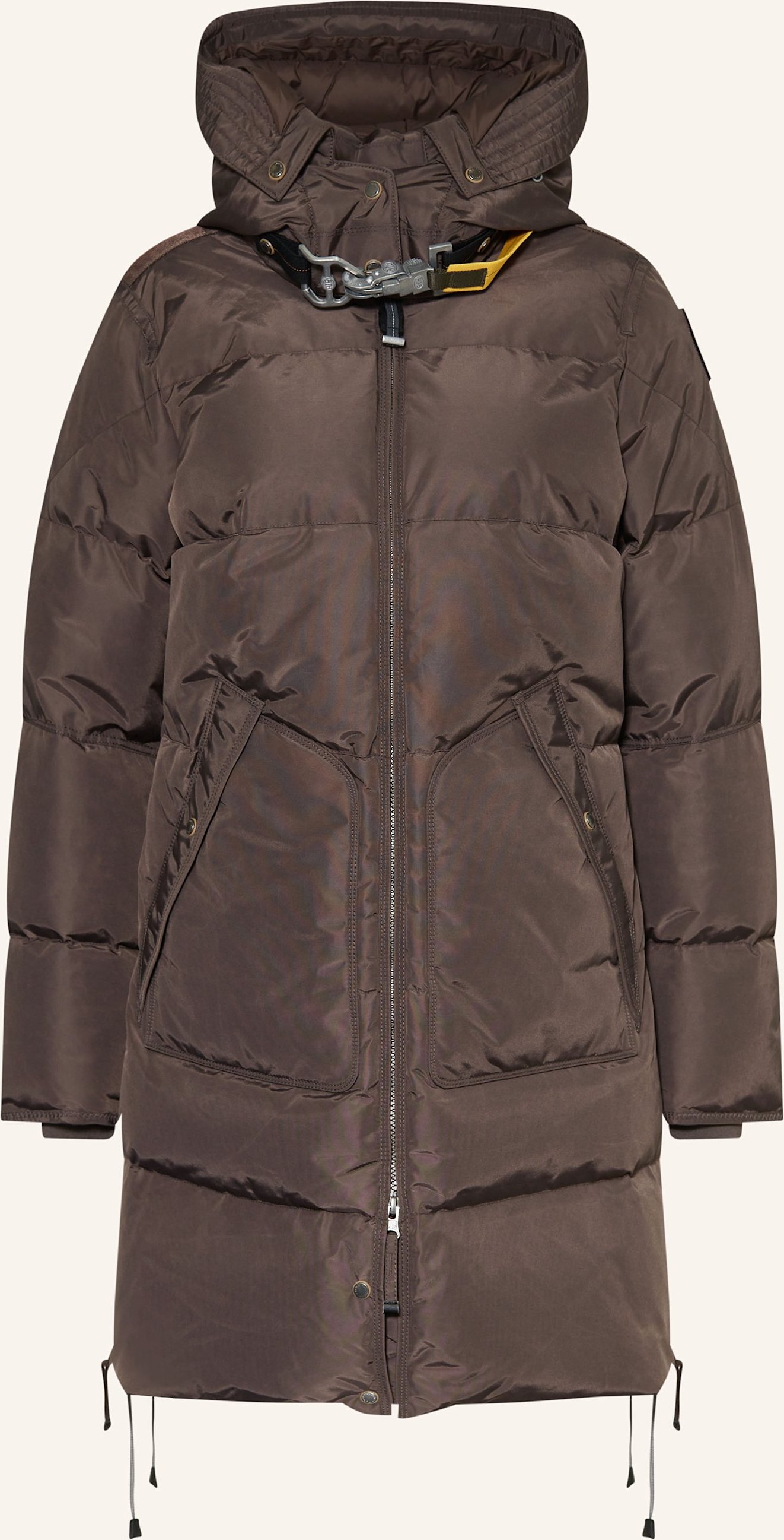 Parajumpers Daunenmantel Long Bear Mit Abnehmbarer Kapuze braun
