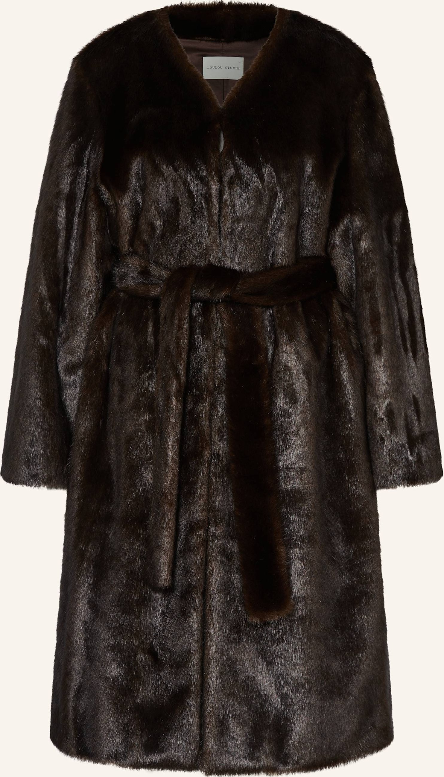 Loulou De Saison Kunstfell-Mantel Aritao braun