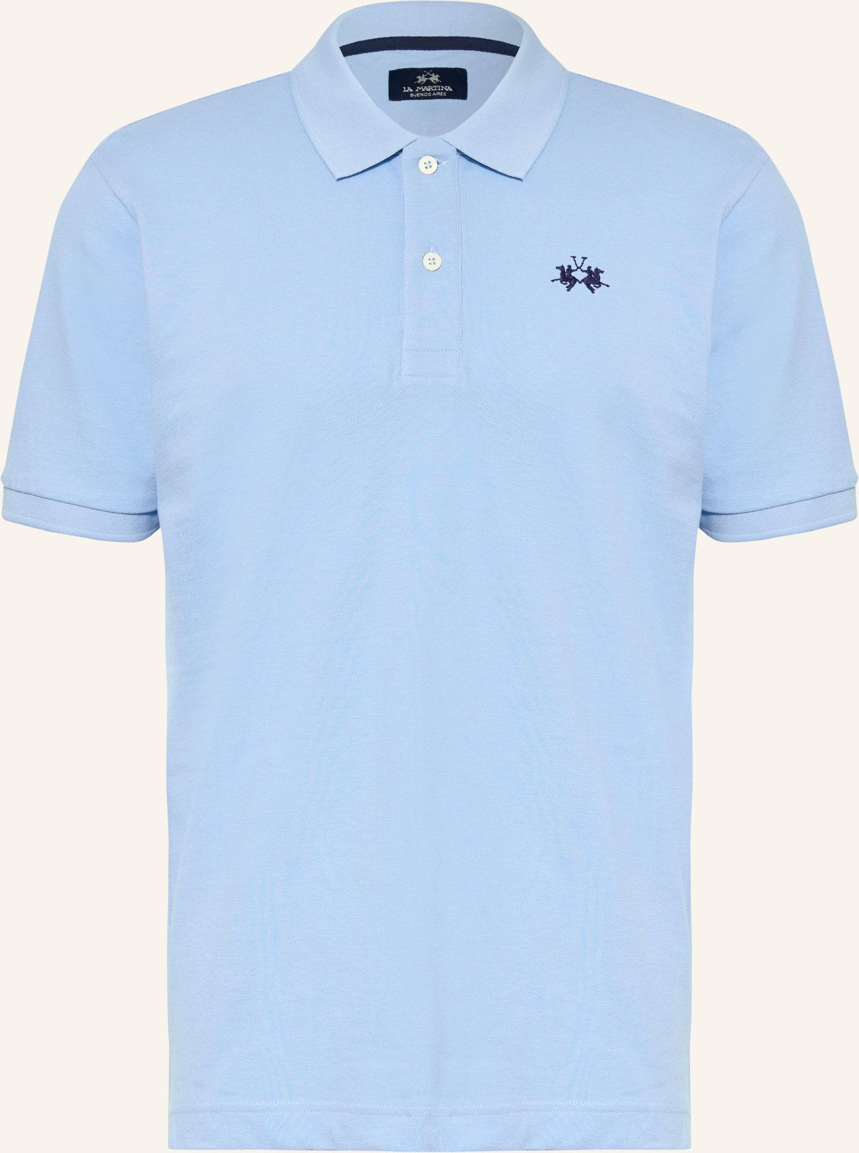 La Martina Piqué-Poloshirt Regular Fit blau