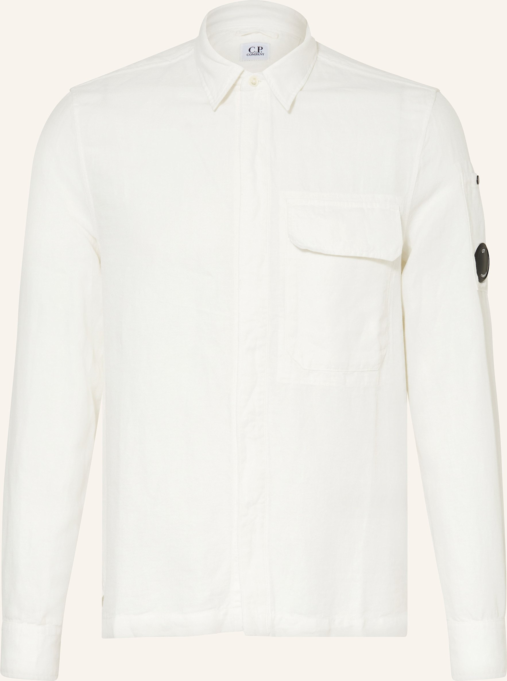 C.P. Company Overjacket Lens Mit Leinen weiss