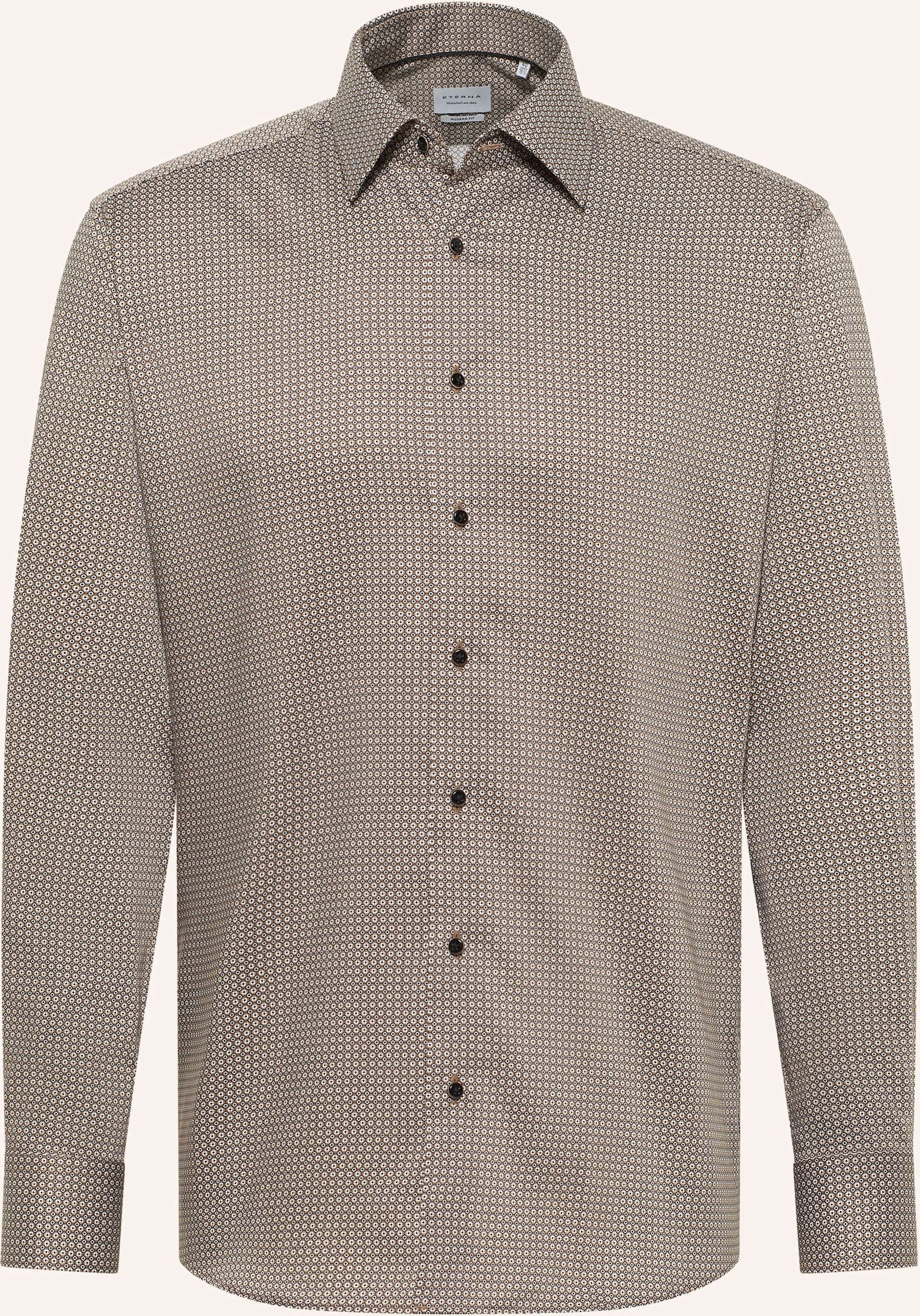 Eterna Hemd Modern Fit braun