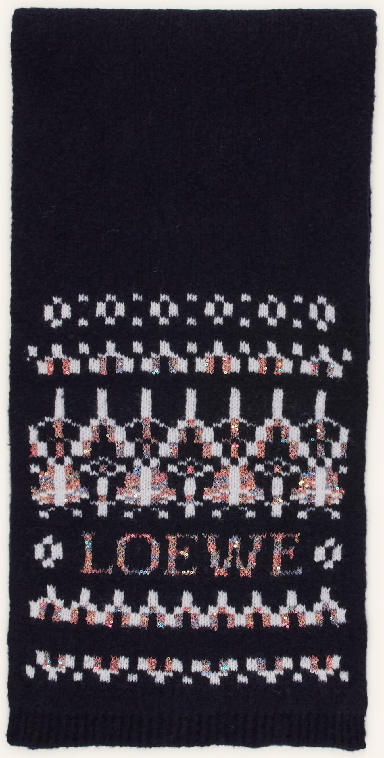 Loewe Schal Mit Pailletten blau