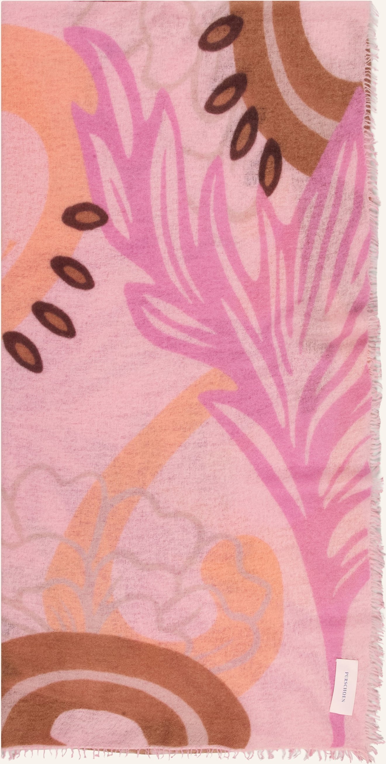 Purschoen Cashmere-Schal Flower Print lila