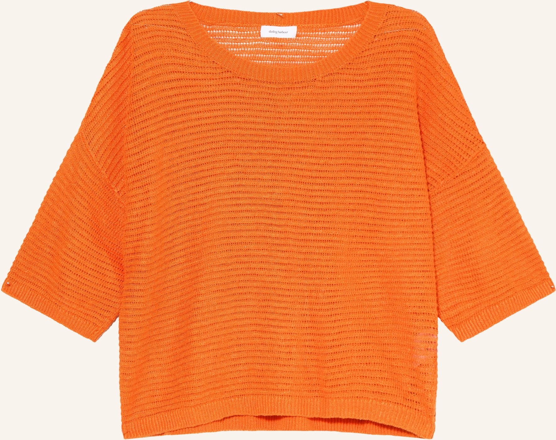 Darling Harbour Strickshirt Aus Leinen orange
