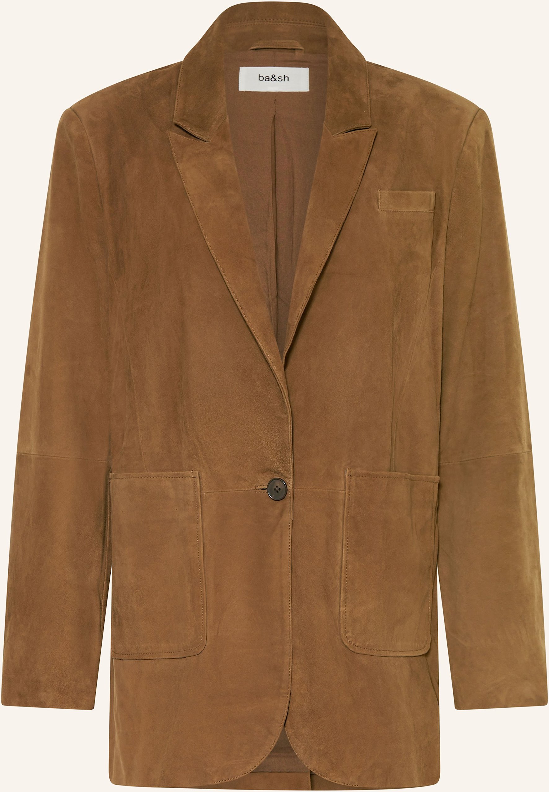 Ba&Sh Lederblazer Mosty braun