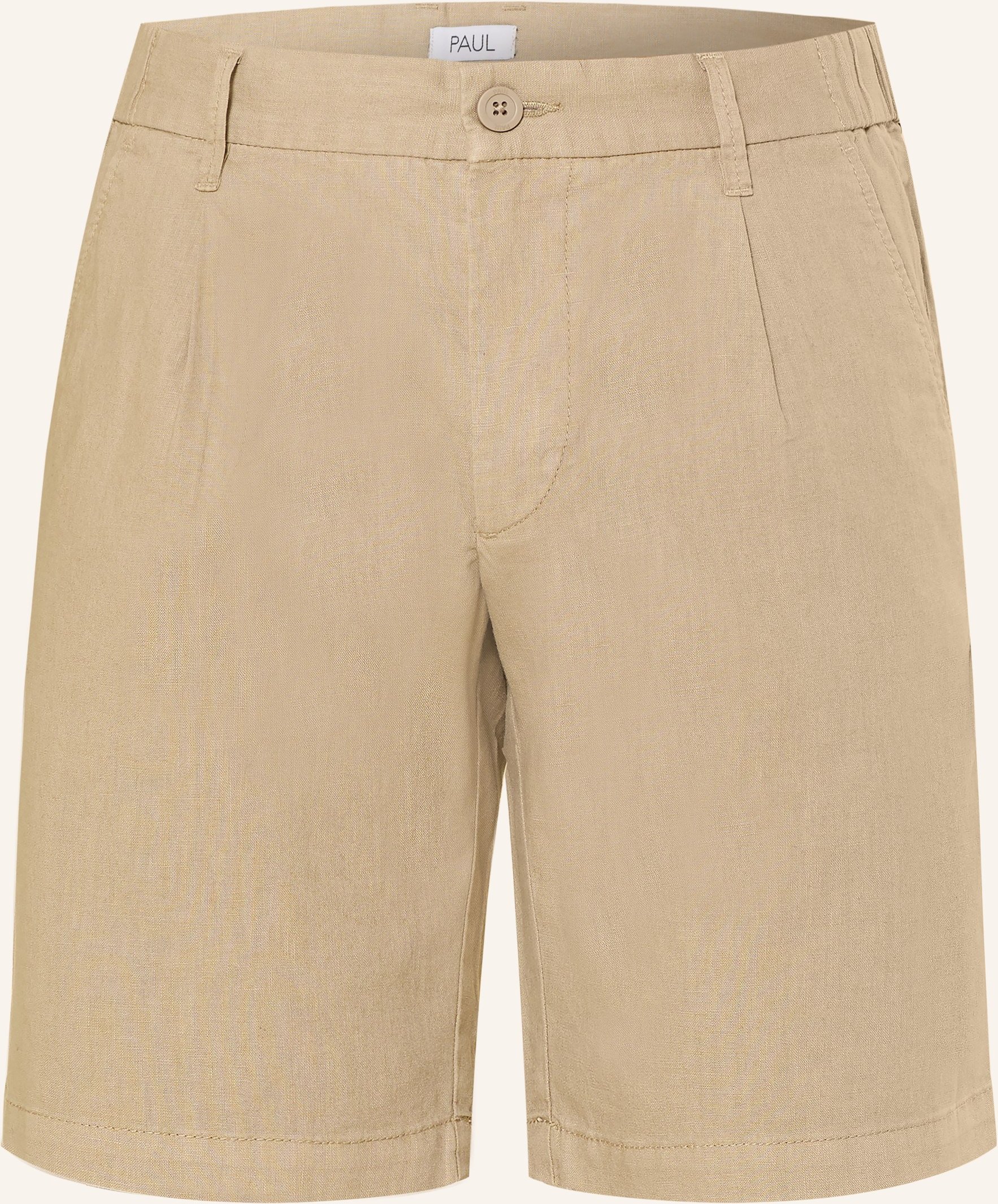 Paul Chinoshorts Comfort Fit Mit Leinen beige