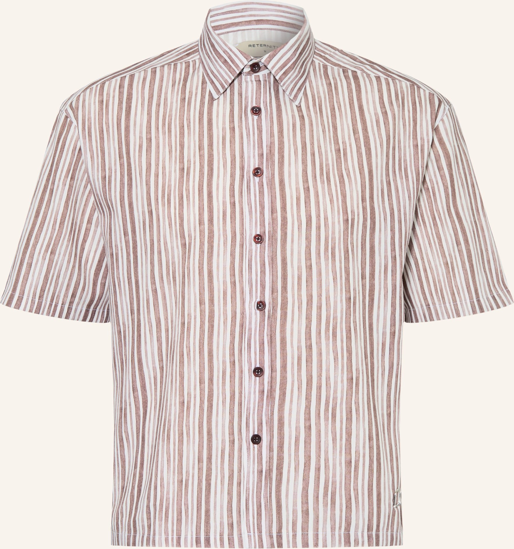 Reternity Kurzarm-Hemd Comfort Fit braun