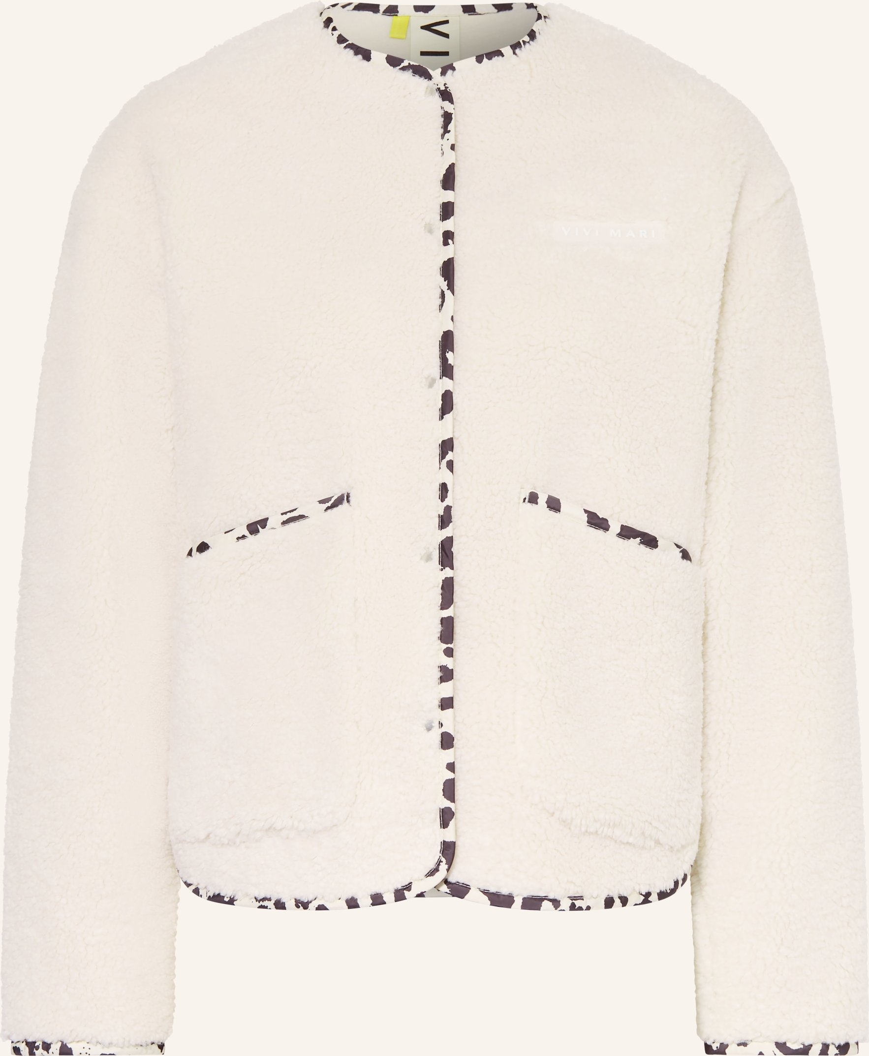 Vivi Mari Teddyfell-Jacke beige