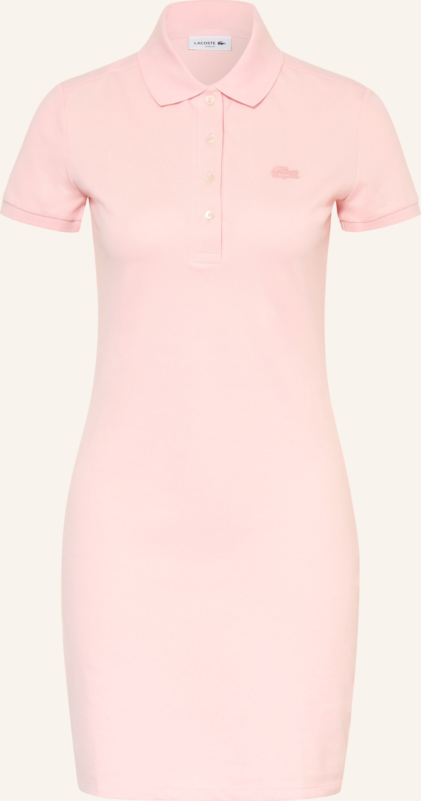 Lacoste Piqué-Polokleid rosa