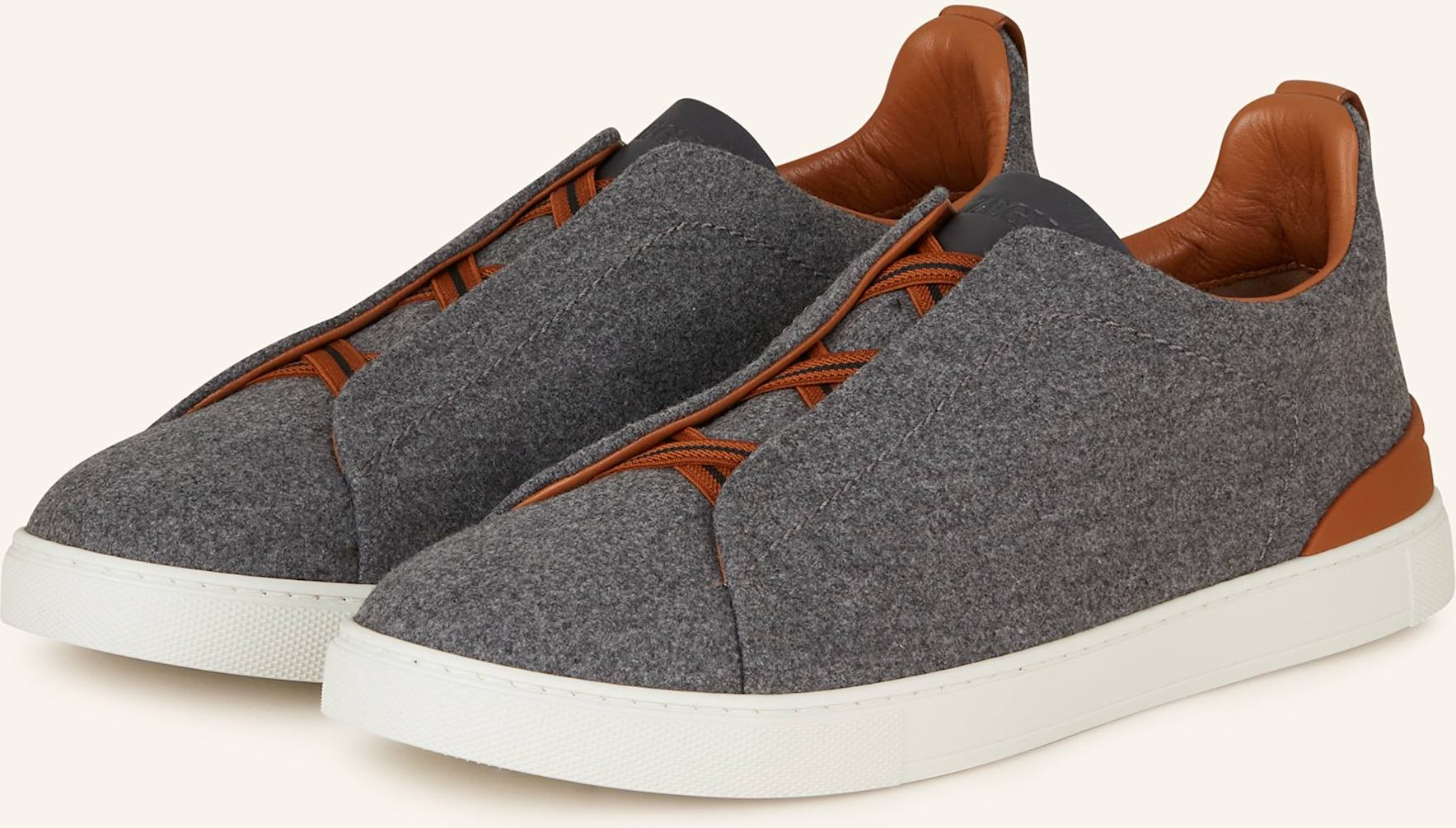 Thumbnail - Zegna Slip-On-Sneaker Triple Stitch grau