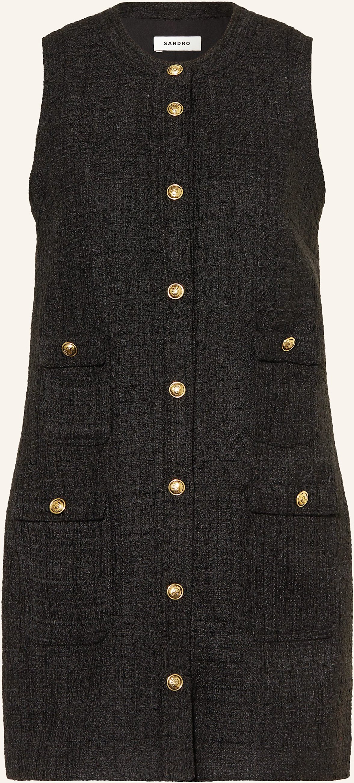 Sandro Tweed-Kleid schwarz
