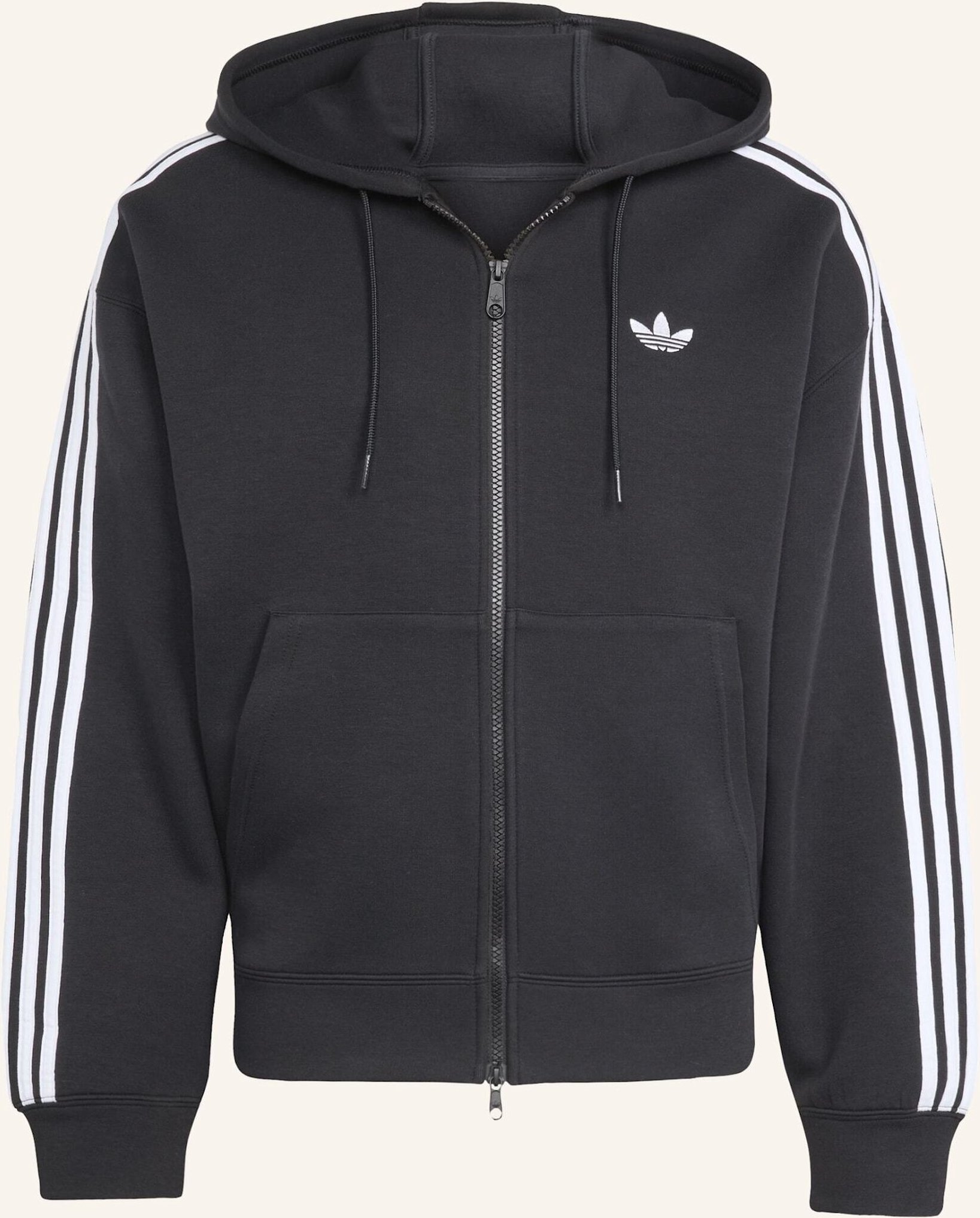 Adidas Originals Adidas Adicolor Spacer Oversized Kapuzenjacke schwarz