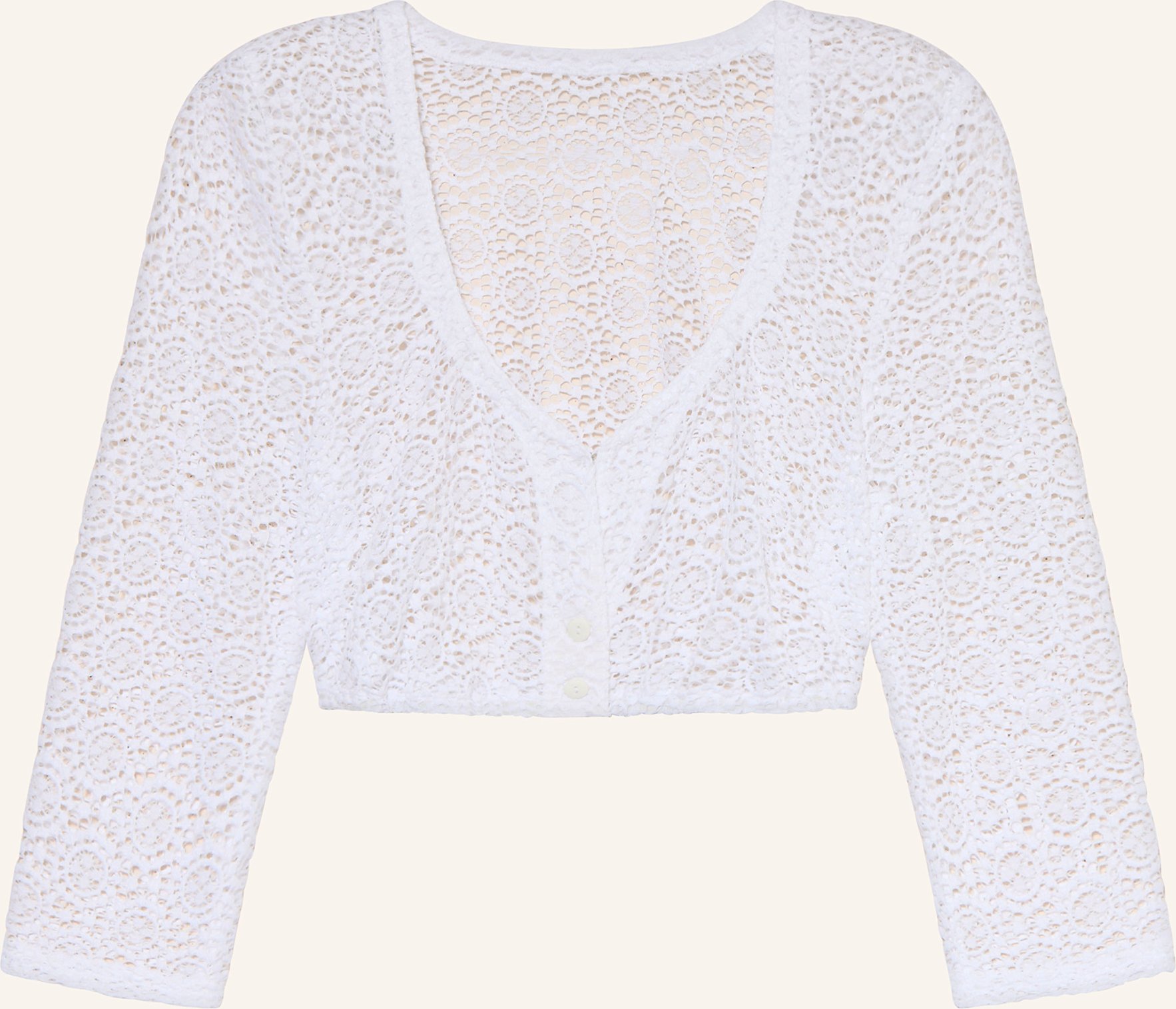 Thumbnail - Johann & Johanna Dirndlbluse Aus Spitze Mit 3/4-Arm weiss
