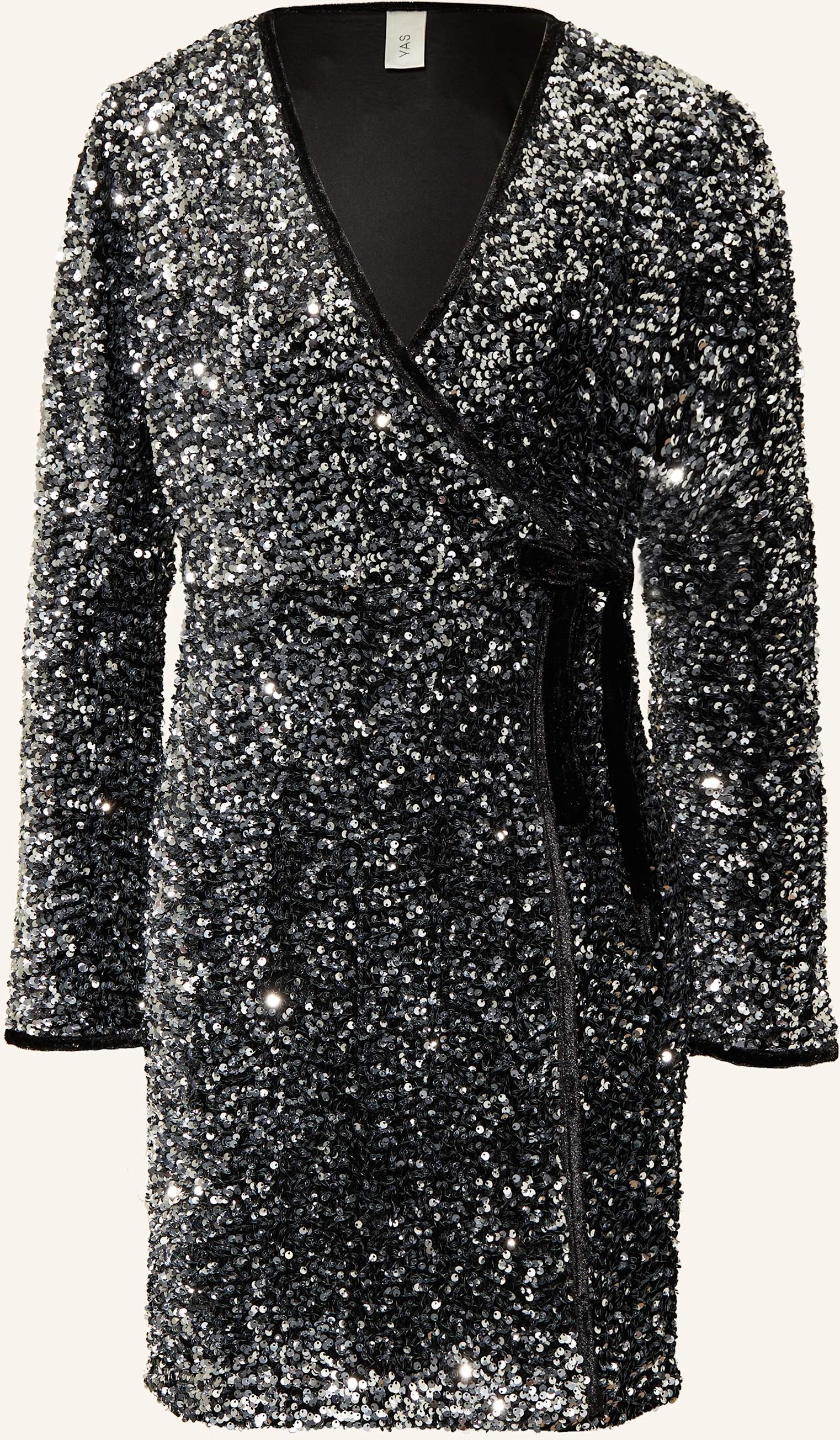 Thumbnail - Y.A.S. Wickelkleid Mit Pailletten silber