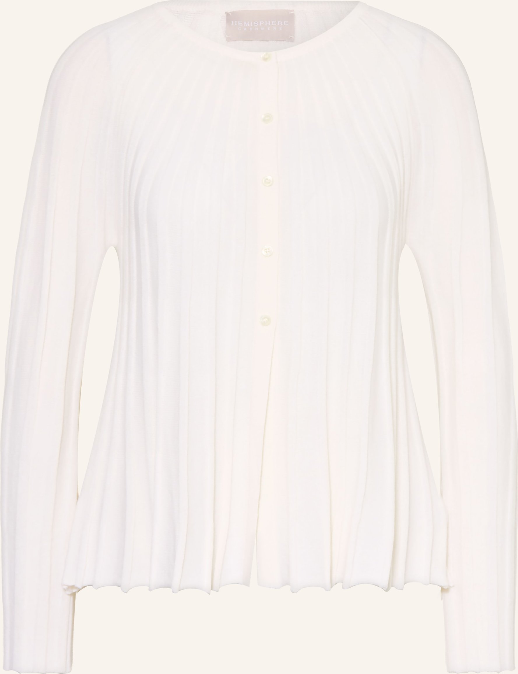 Hemisphere Strickjacke Aus Merinowolle weiss