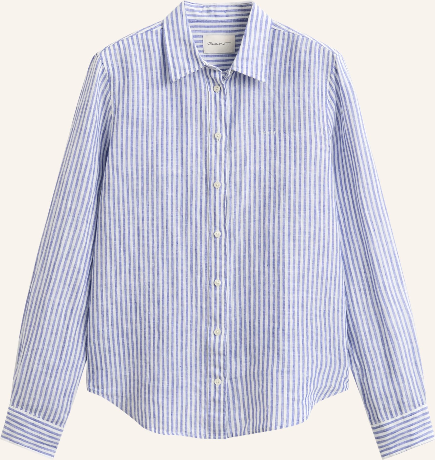 Gant Hemdbluse Aus Leinen blau