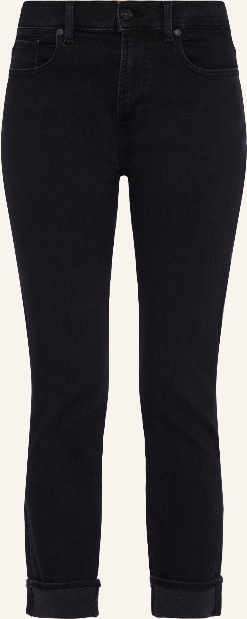 7 For All Mankind Jeans Relaxed Skinny Boyfriend Fit schwarz