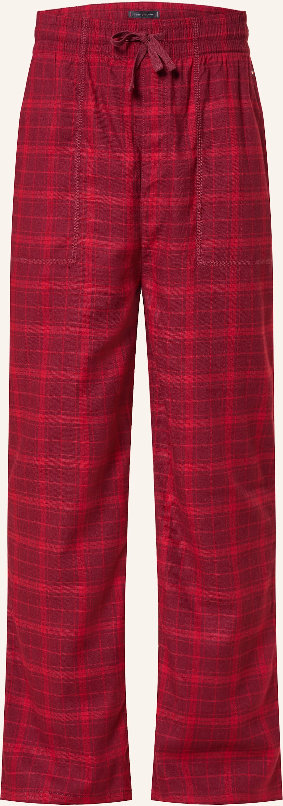 Thumbnail - Tommy Hilfiger Schlafhose Aus Flanell rot