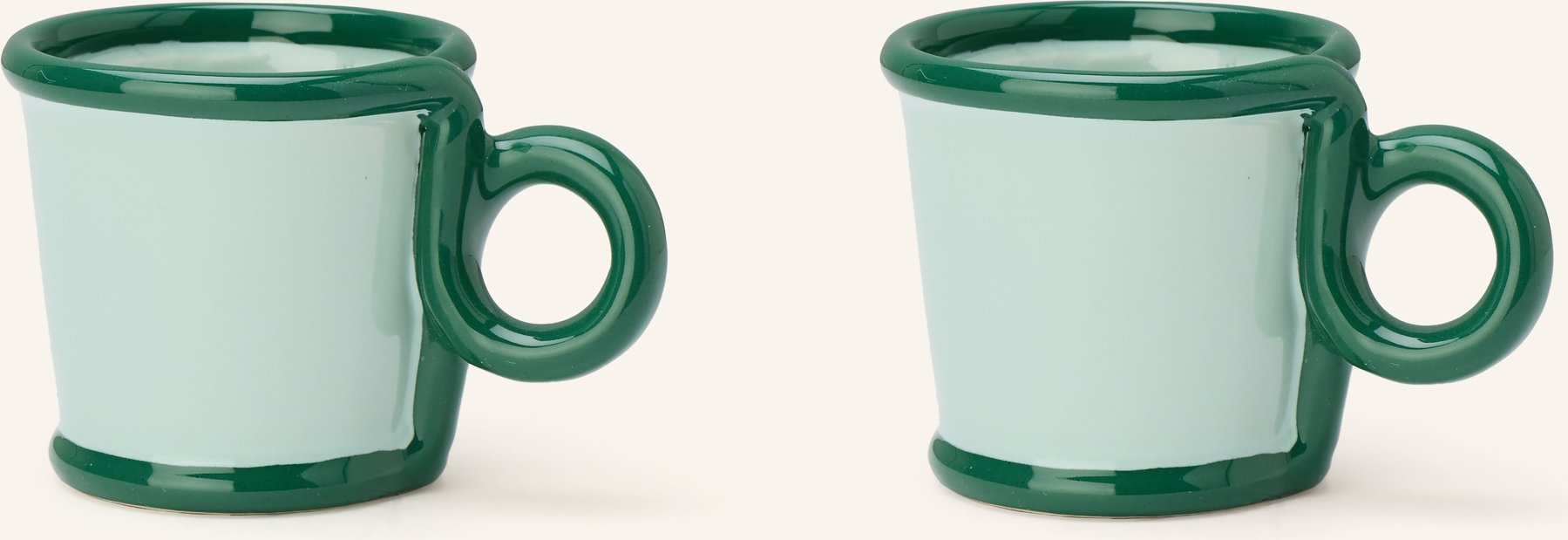 &K Amsterdam 2er-Set Espressotassen Loop gruen