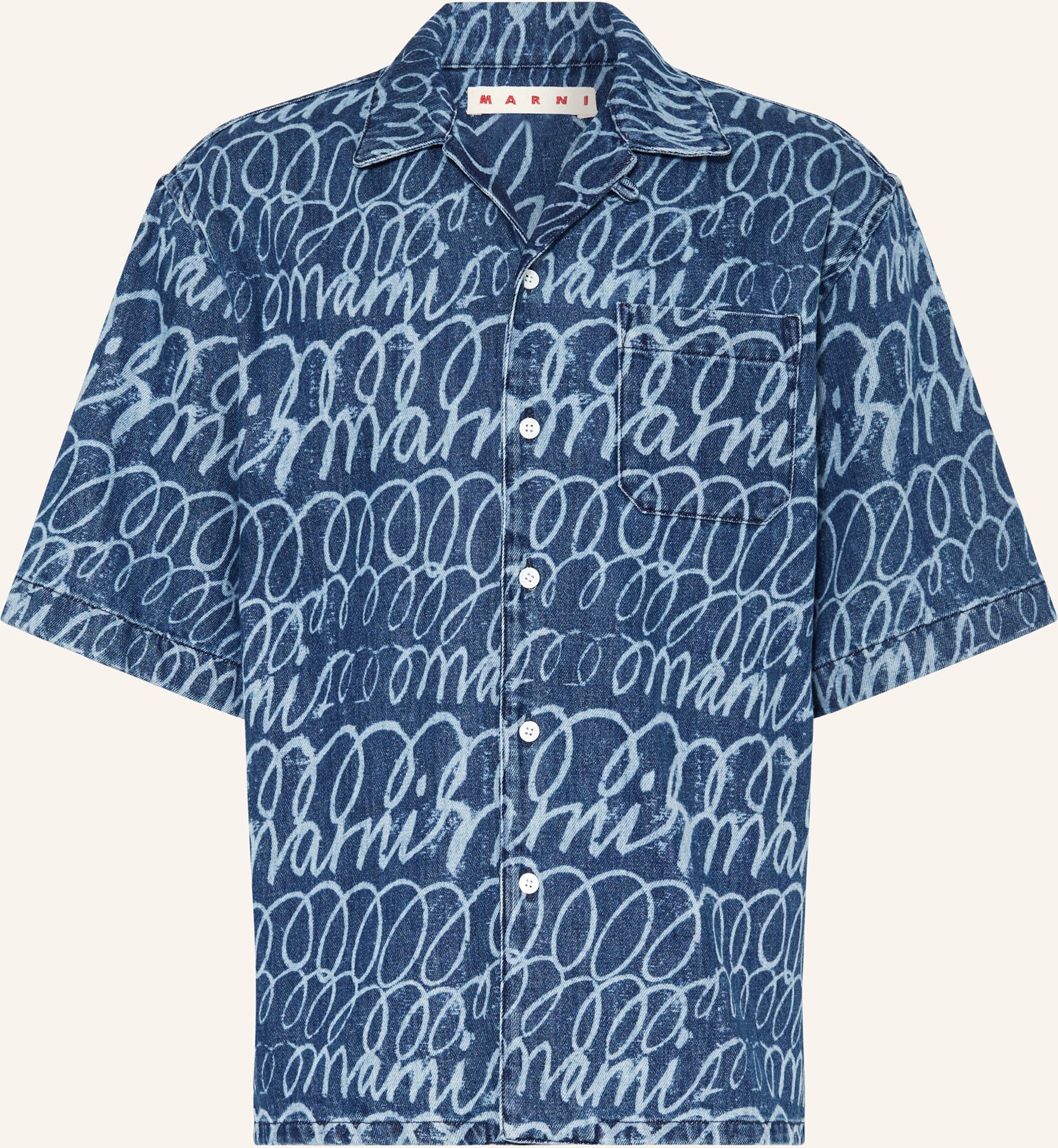 Marni Jeanshemd Comfort Fit blau