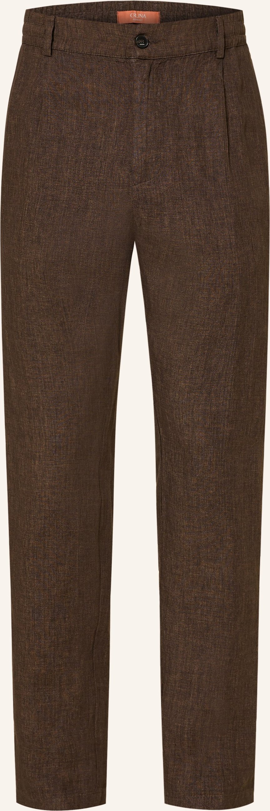 Cruna Leinenhose Extra Slim Fit braun