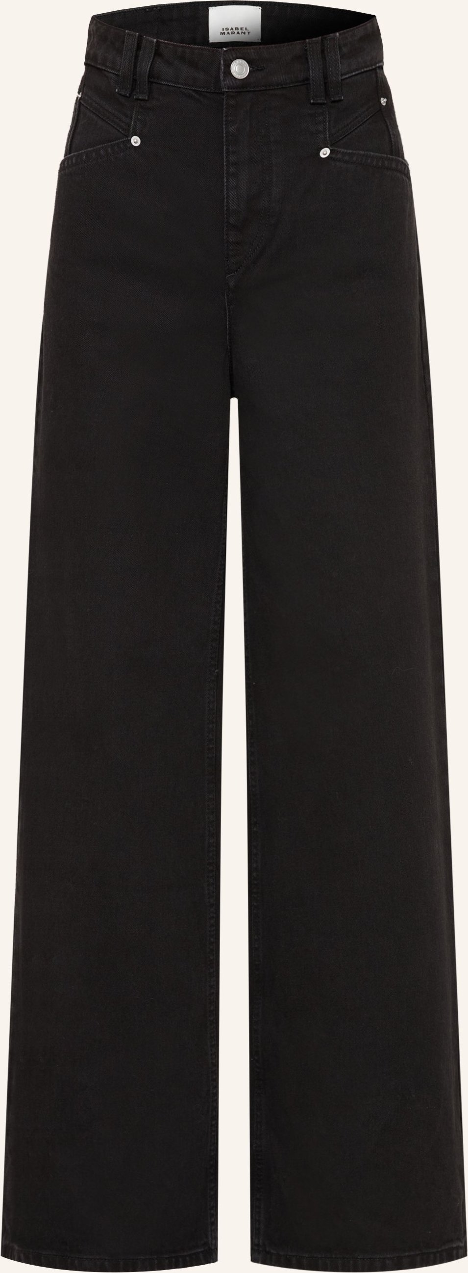Isabel Marant Wide Leg Jeans Lemony schwarz