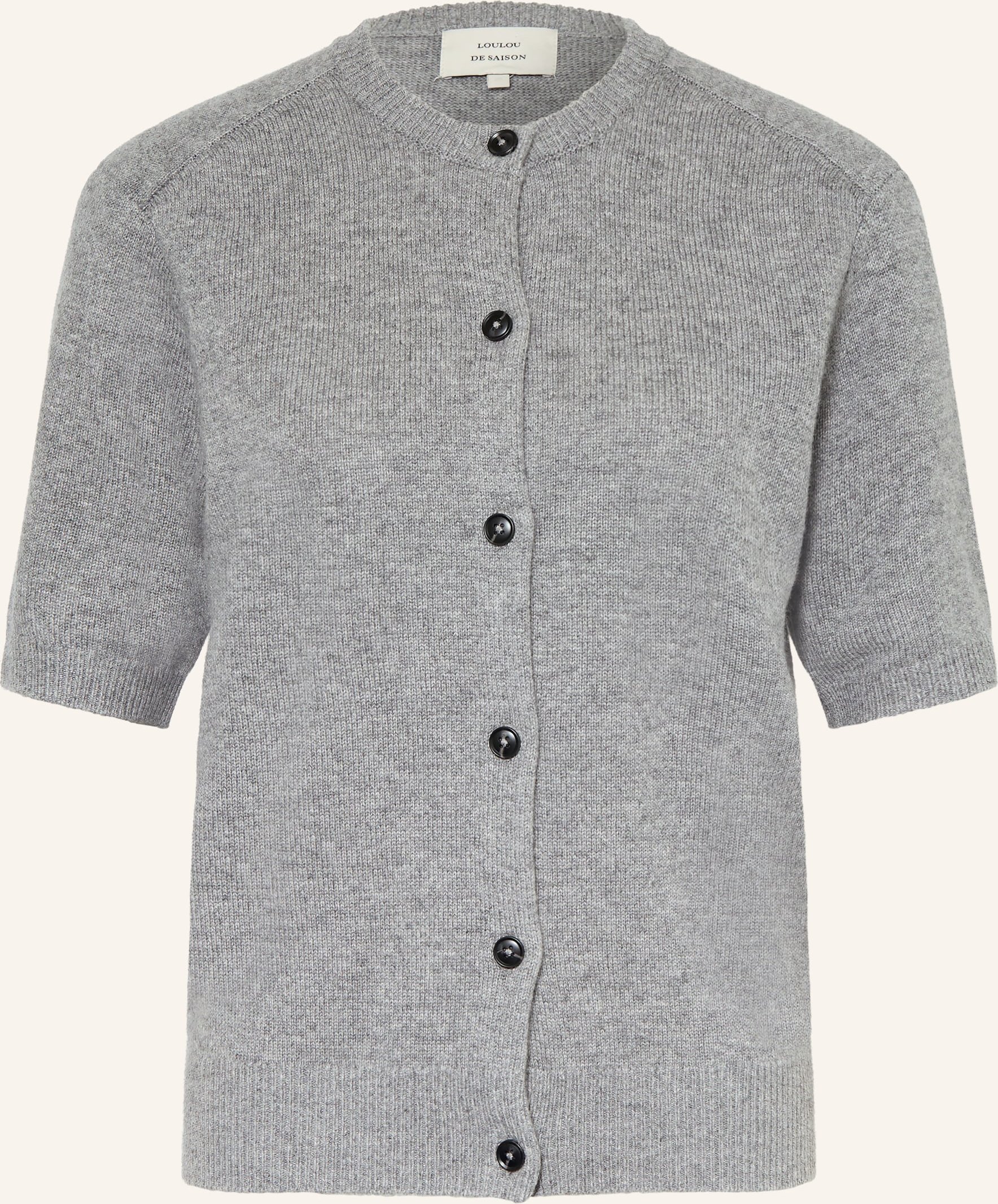 Loulou De Saison Strickjacke Jodi Aus Cashmere grau