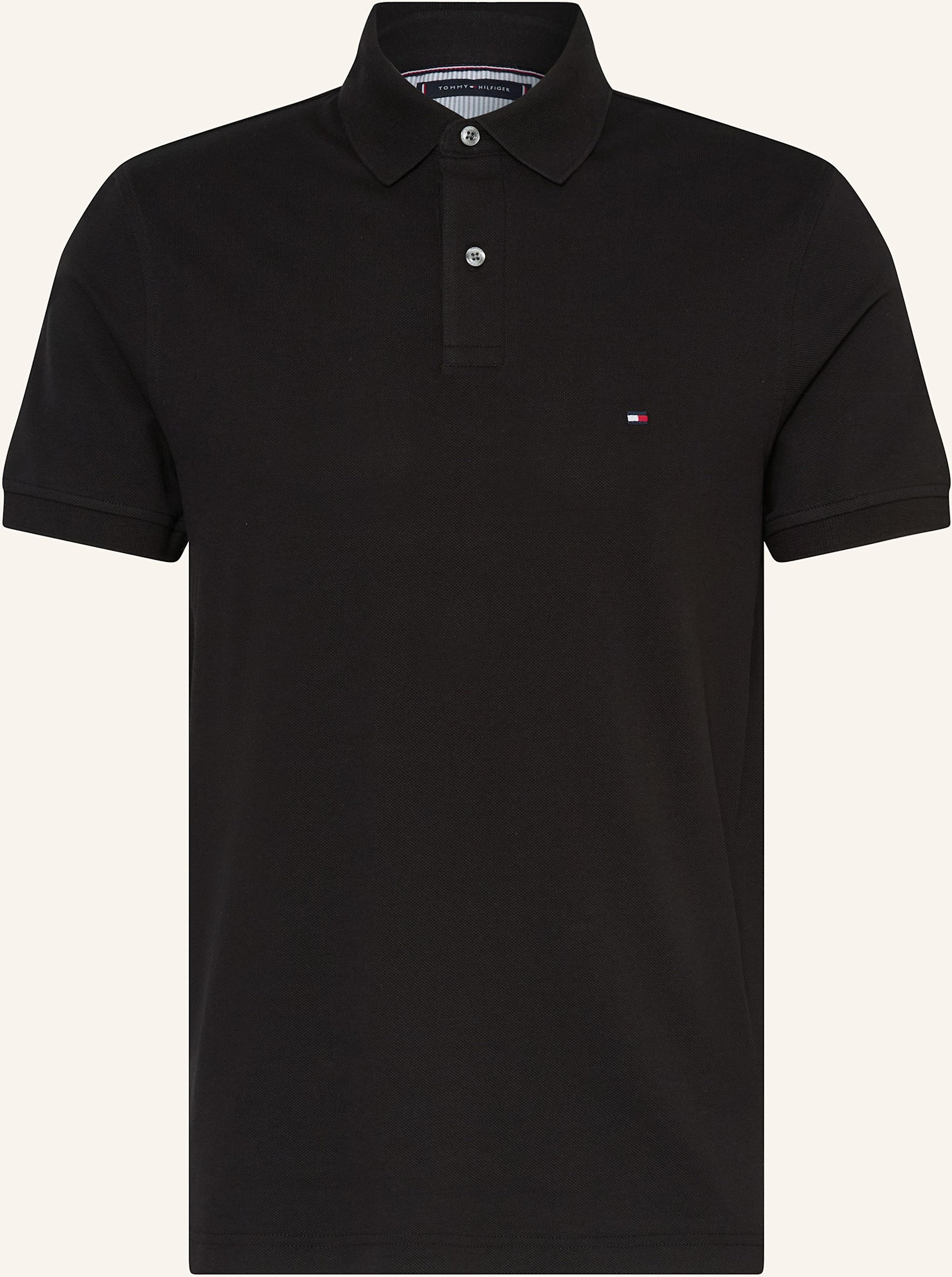Tommy Hilfiger Piqué-Poloshirt Regular Fit schwarz