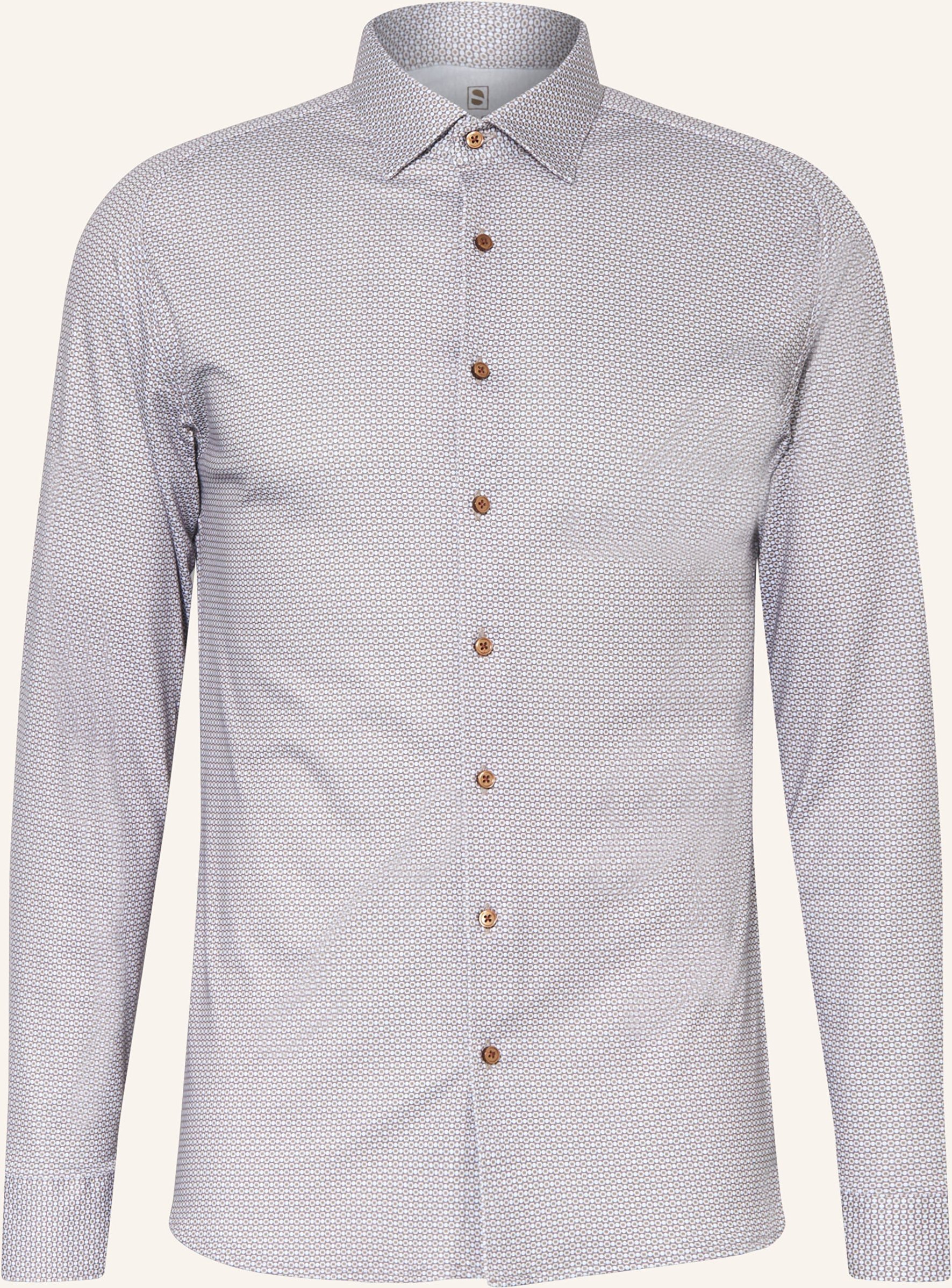 Thumbnail - Desoto Jerseyhemd Slim Fit braun